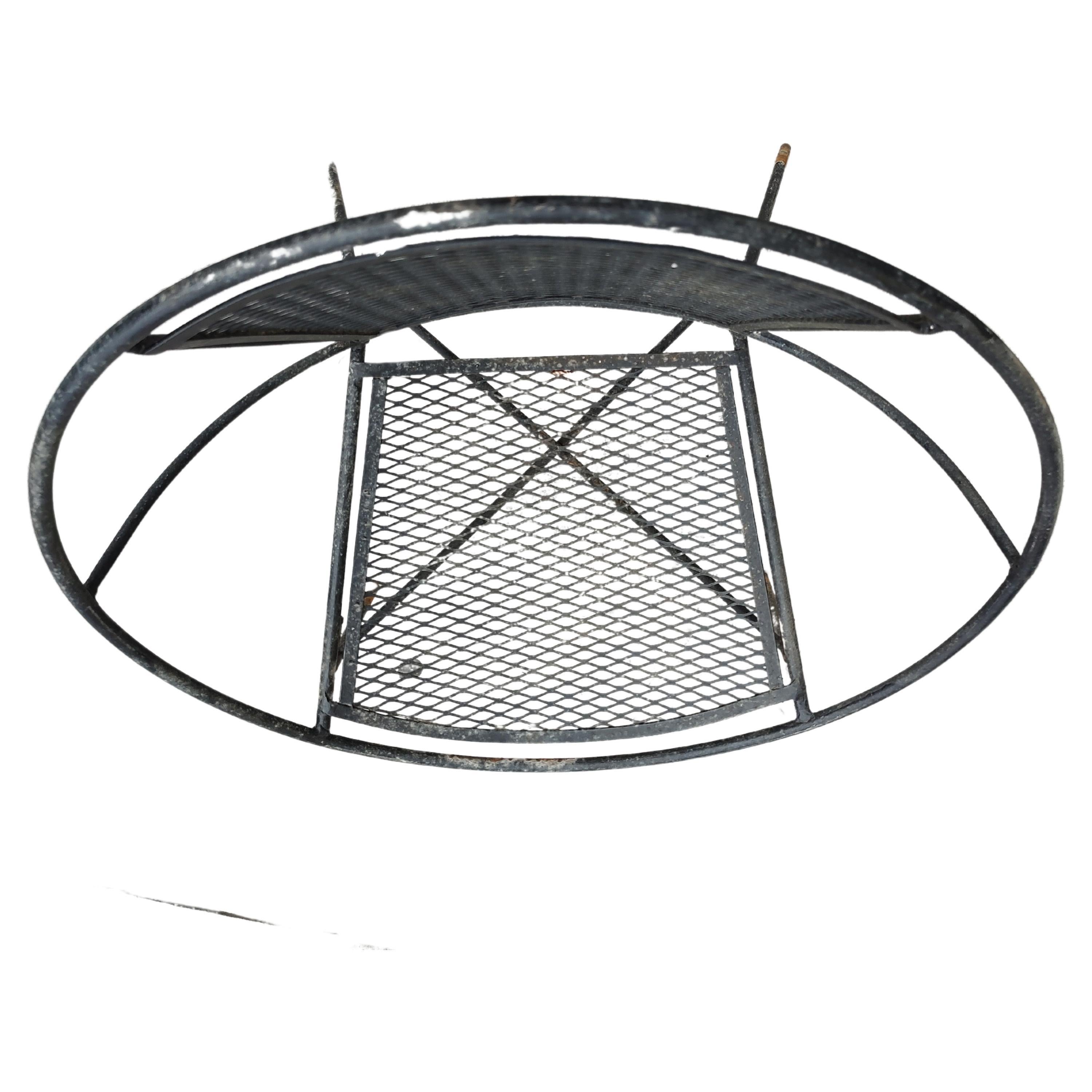 Mid-Century Modern 5pc Iron Hoop Chairs with Table by Maurizio Tempestini For Sale 4