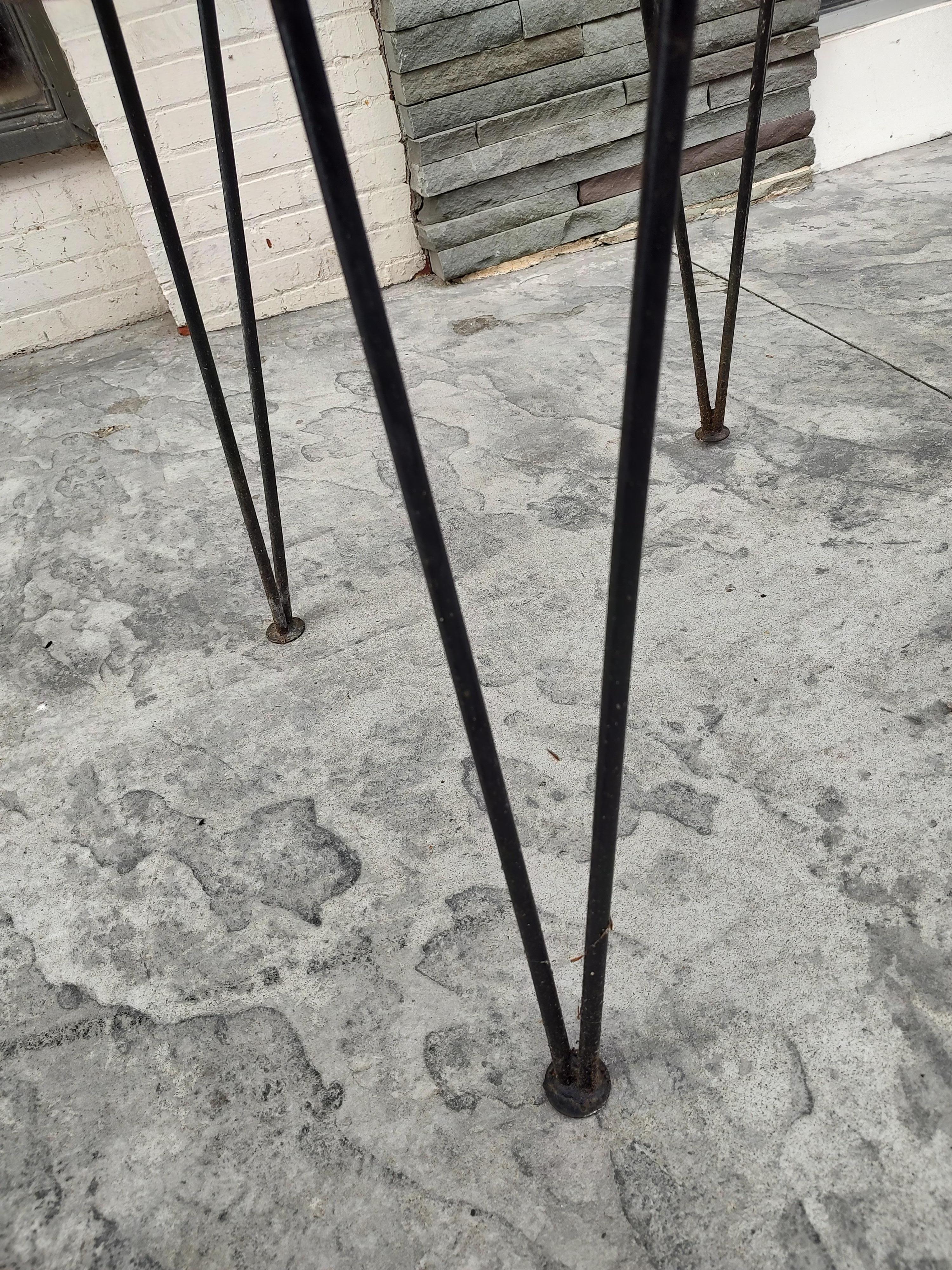 Mid-Century Modern 5pc Iron Hoop Chairs with Table by Maurizio Tempestini For Sale 6