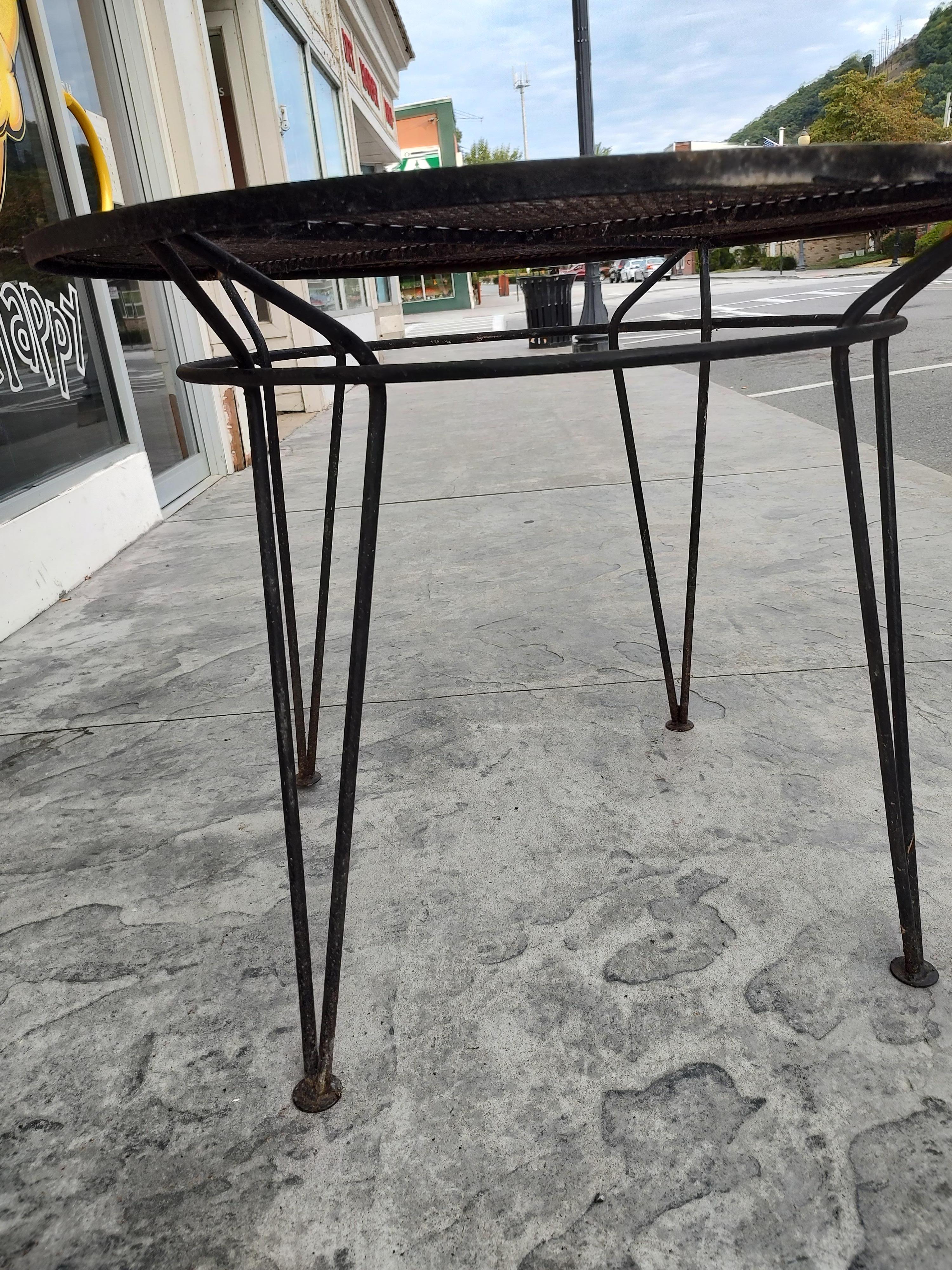 Mid-Century Modern 5 Stühle aus Eisen mit Tisch von Maurizio Tempestini im Angebot 7