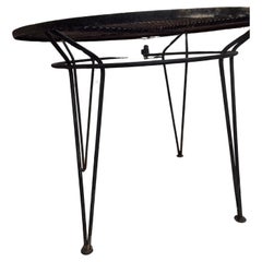 Mid-Century Modern 5pc Iron Hoop Chairs with Table by Maurizio Tempestini