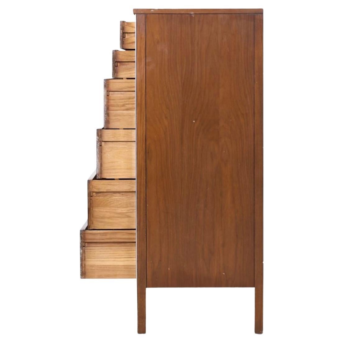 Americano Comò alto a 6 cassetti del Mid Century Modern, lineare Calvin di Paul McCobb in vendita