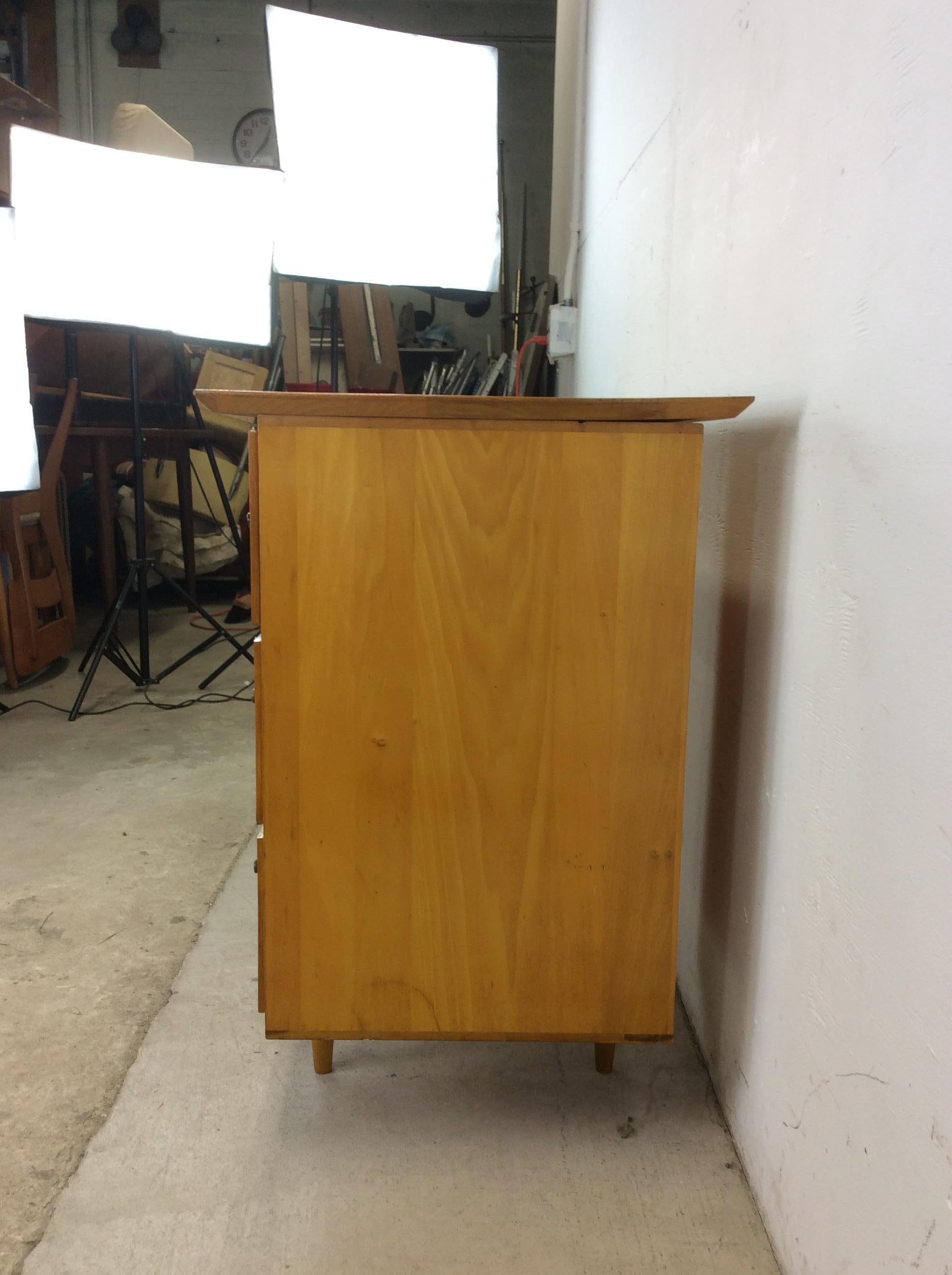 XX secolo Scrivania a 6 cassetti in stile mid century moderno di Paul McCobb in vendita