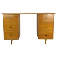 Mid Century Modern 6 Drawer Writing Desk Styled After Paul McCobb