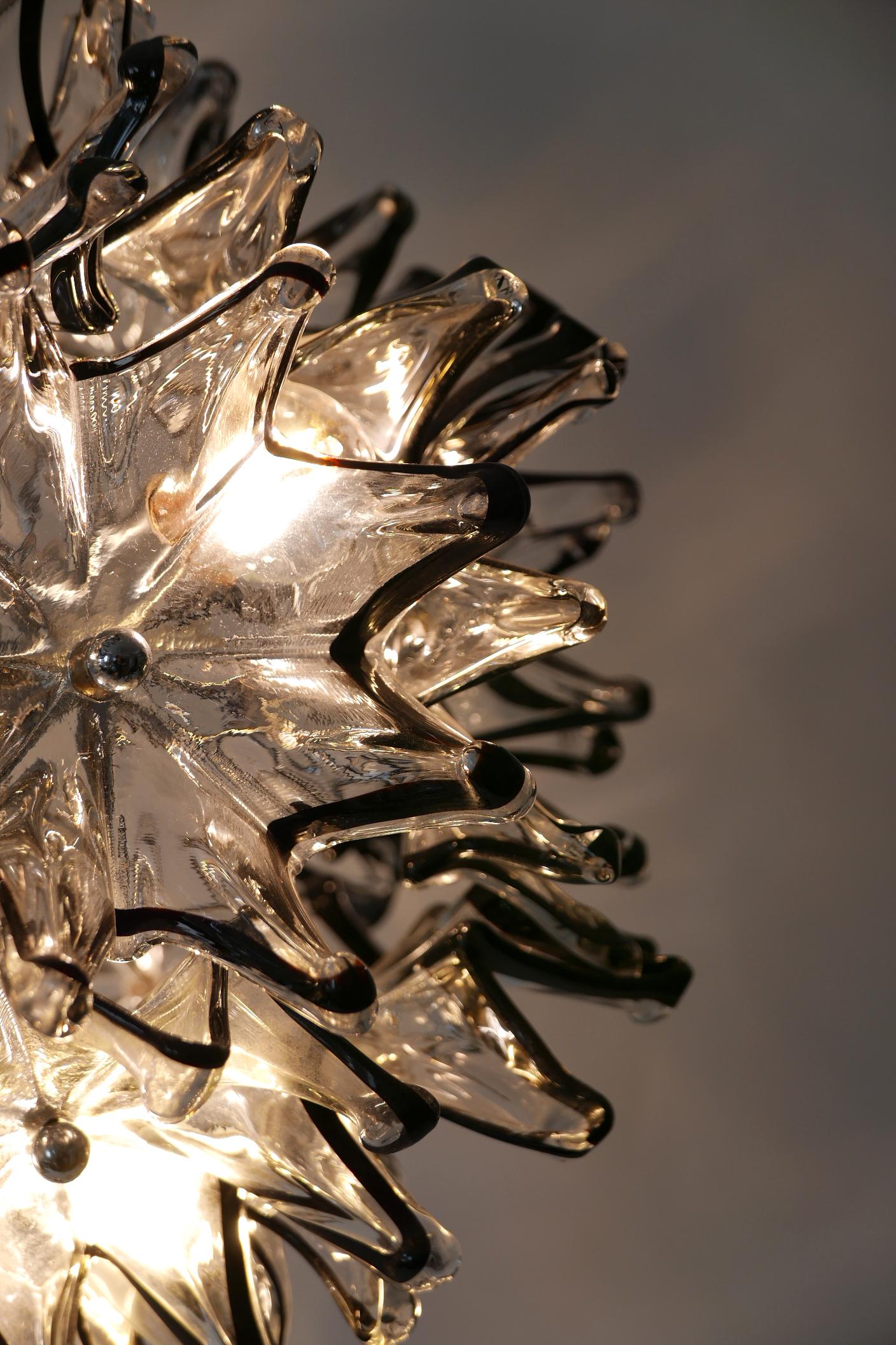 Mid-Century Modern 6-Flamed Chandelier or Pendant Lamp Dandelion 1960s Italy For Sale 8