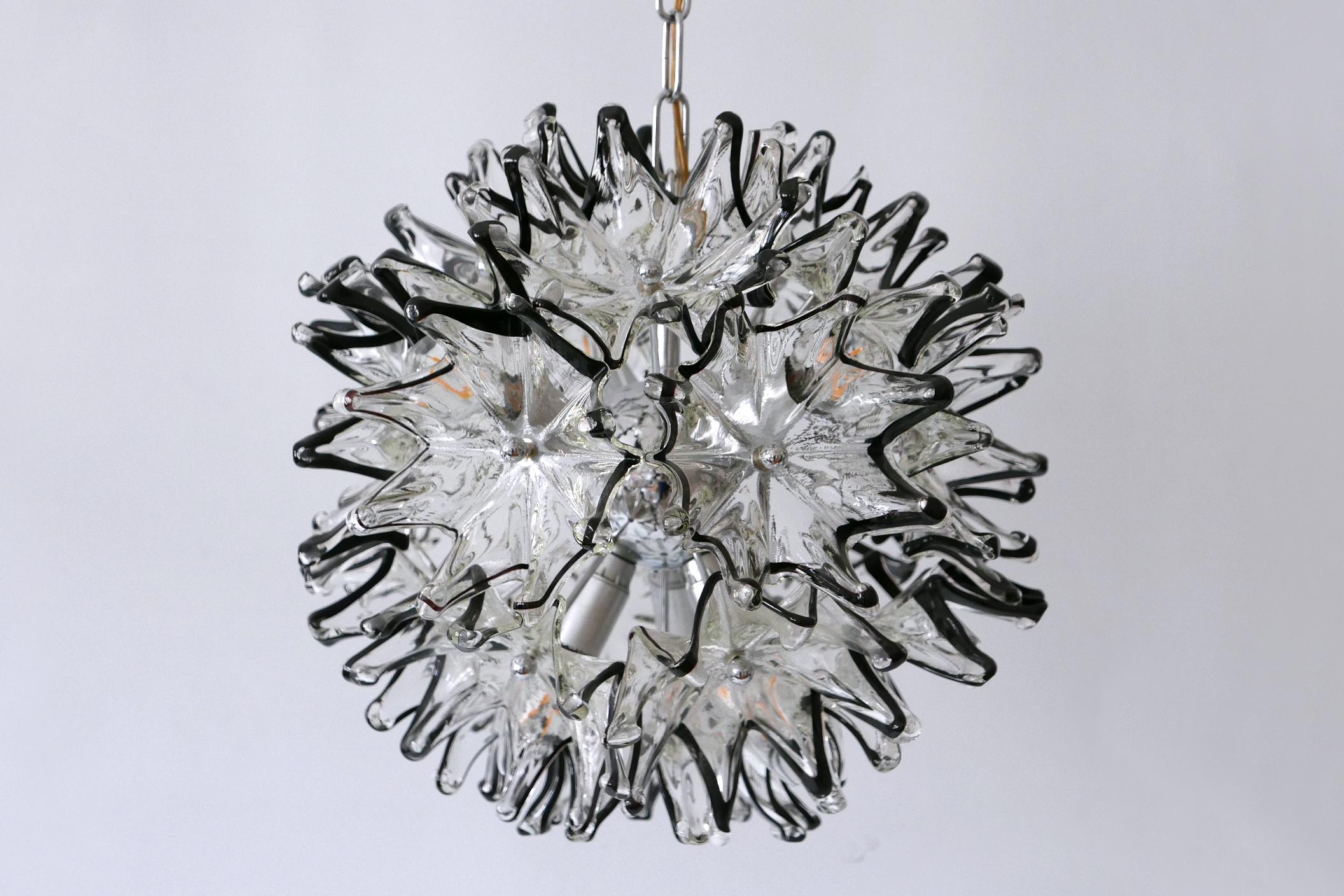 Mid-20th Century Mid-Century Modern 6-Flamed Chandelier or Pendant Lamp Dandelion 1960s Italy For Sale