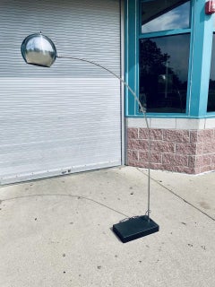 Mid-Century Modern 70s Chrome Italian Style Eyeball Arch Lamp
