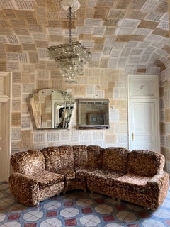 Mid century modern 70s italian modular sofa