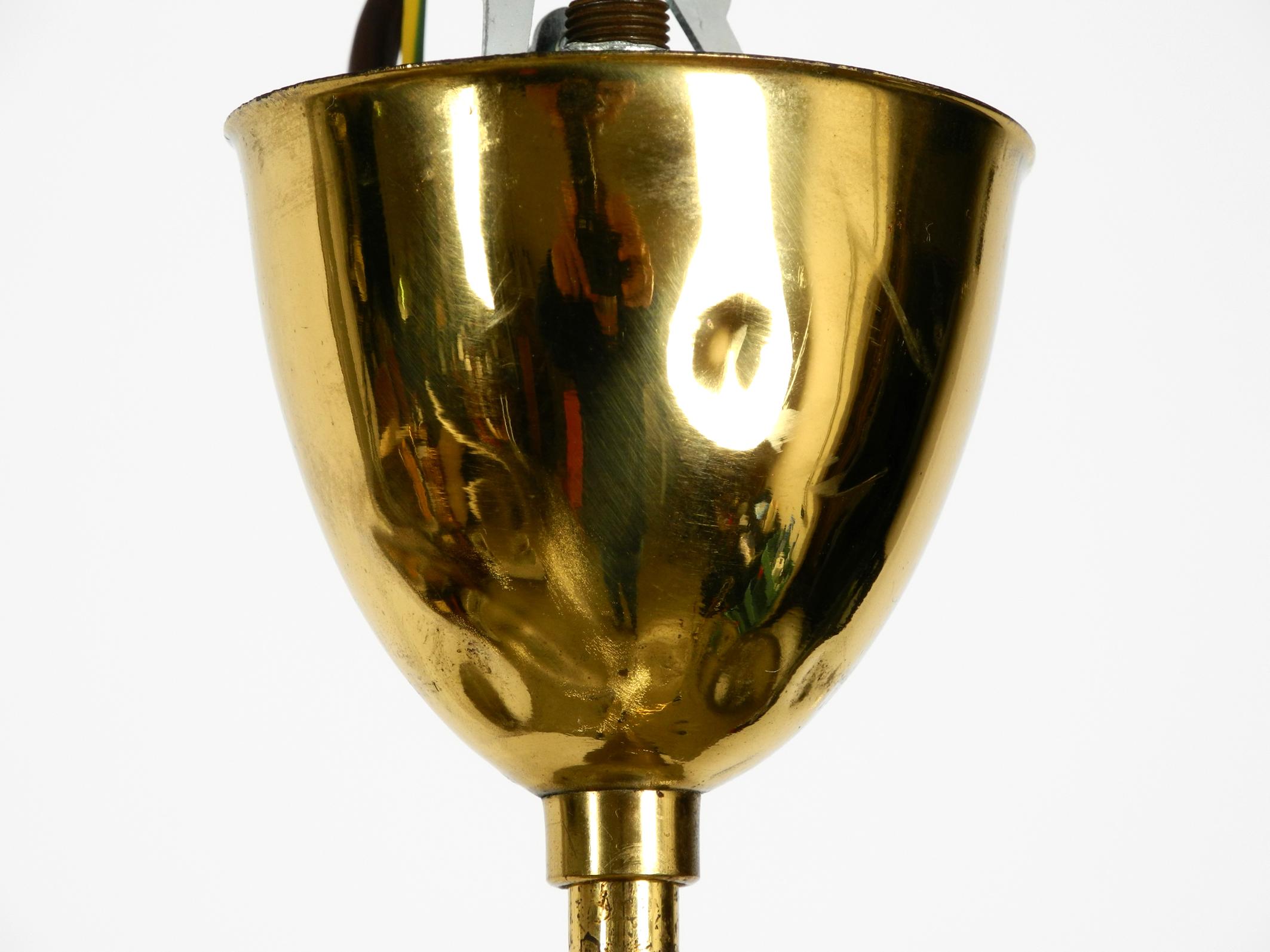 Mid-Century Modern 8 Armed Sputnik Brass Ceiling Lamp with Metal Cones 5