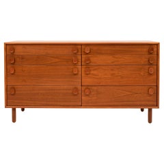 Used Mid-Century Modern 8 Drawer Teak Dresser Chest by Peter Liley for Meredew 1960