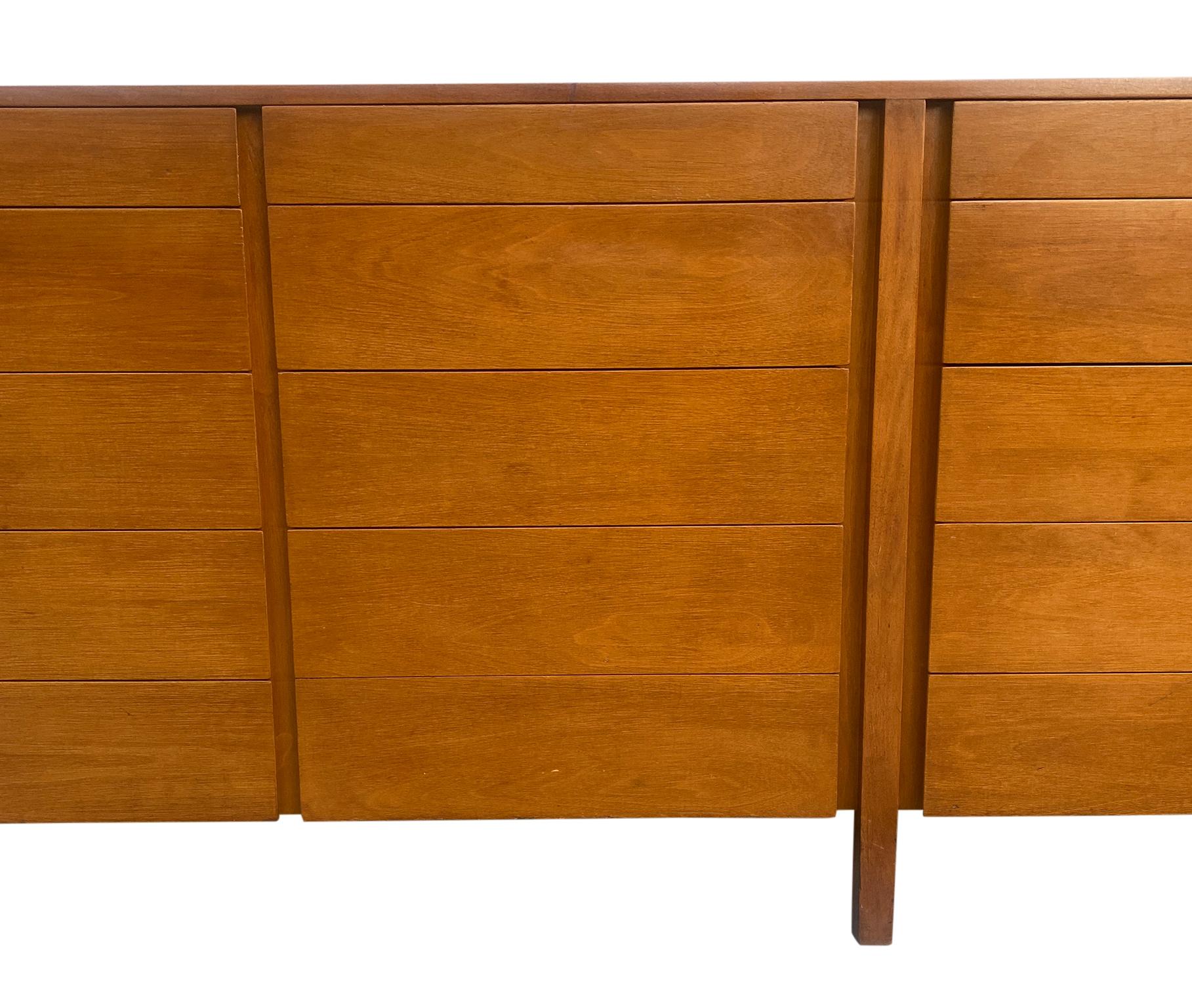 Mid-Century Modern Credenza Dresser with 20 Drawers Custom Made 8