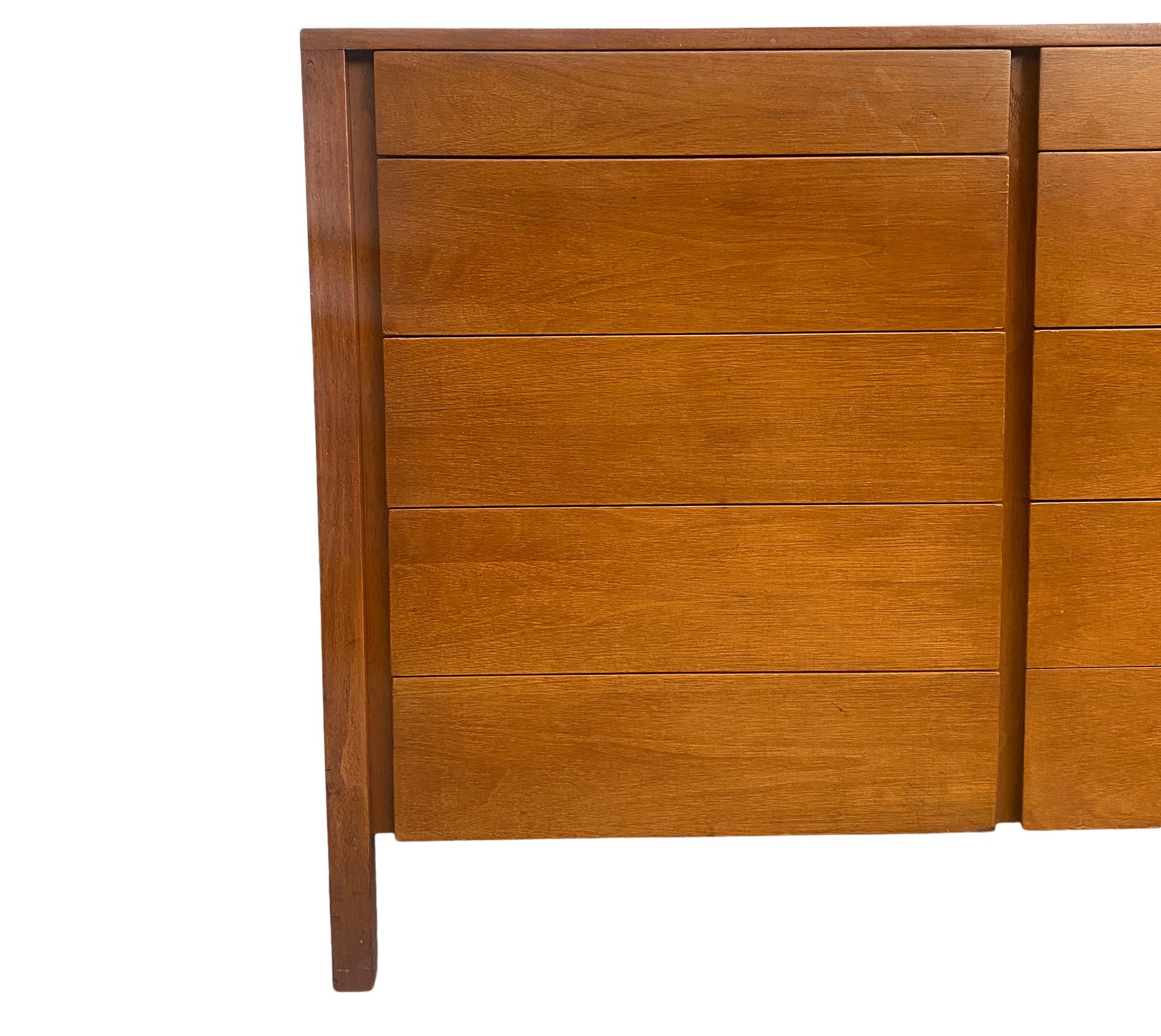 Mid-Century Modern Credenza Dresser with 20 Drawers Custom Made 10