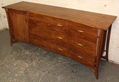 Mid-Century Modern 9-Drawer Danish Walnut Dresser by Piet Hein