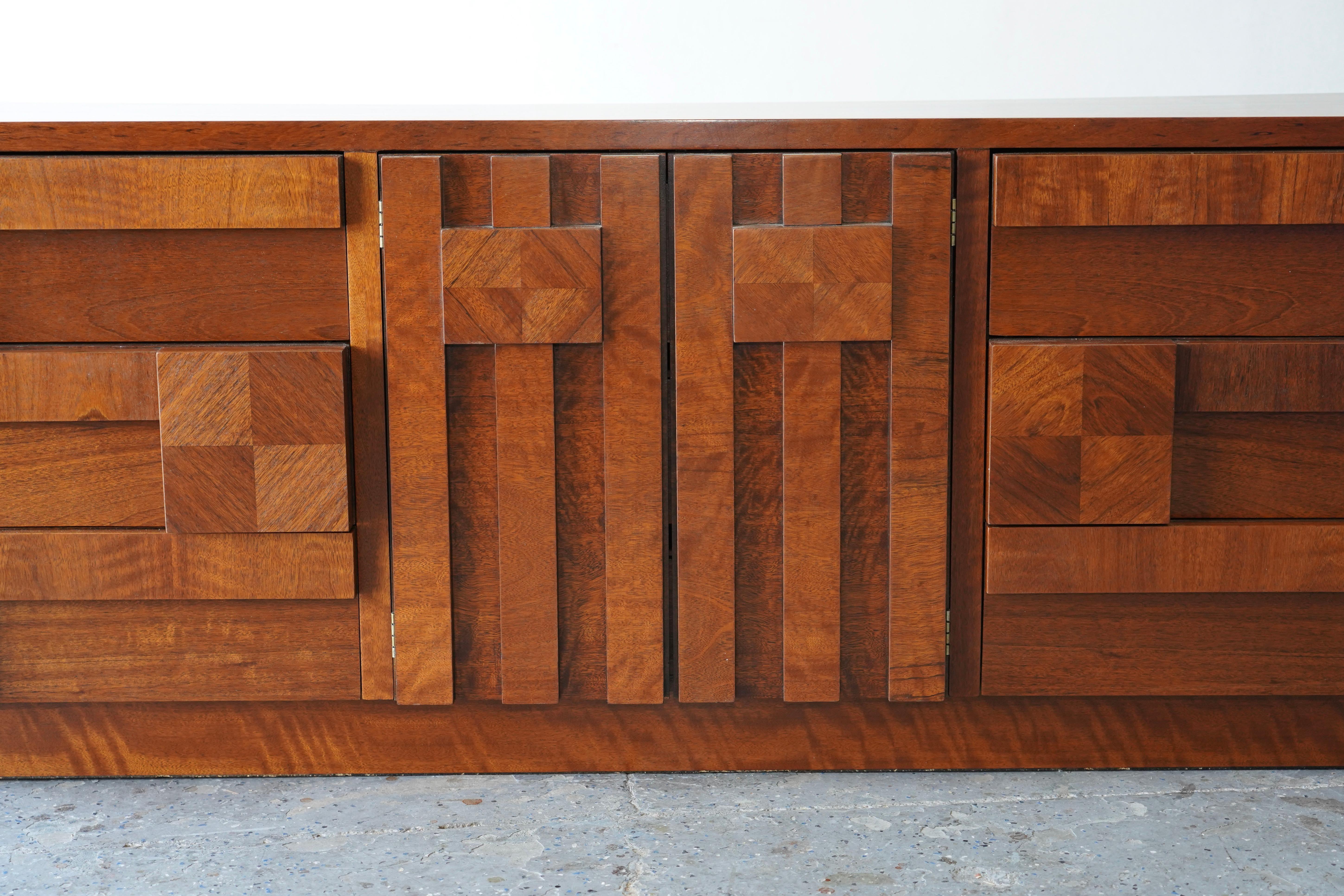 American Mid Century Modern 9 Drawer Dresser/Credenza/Media Center Staccato Lane.