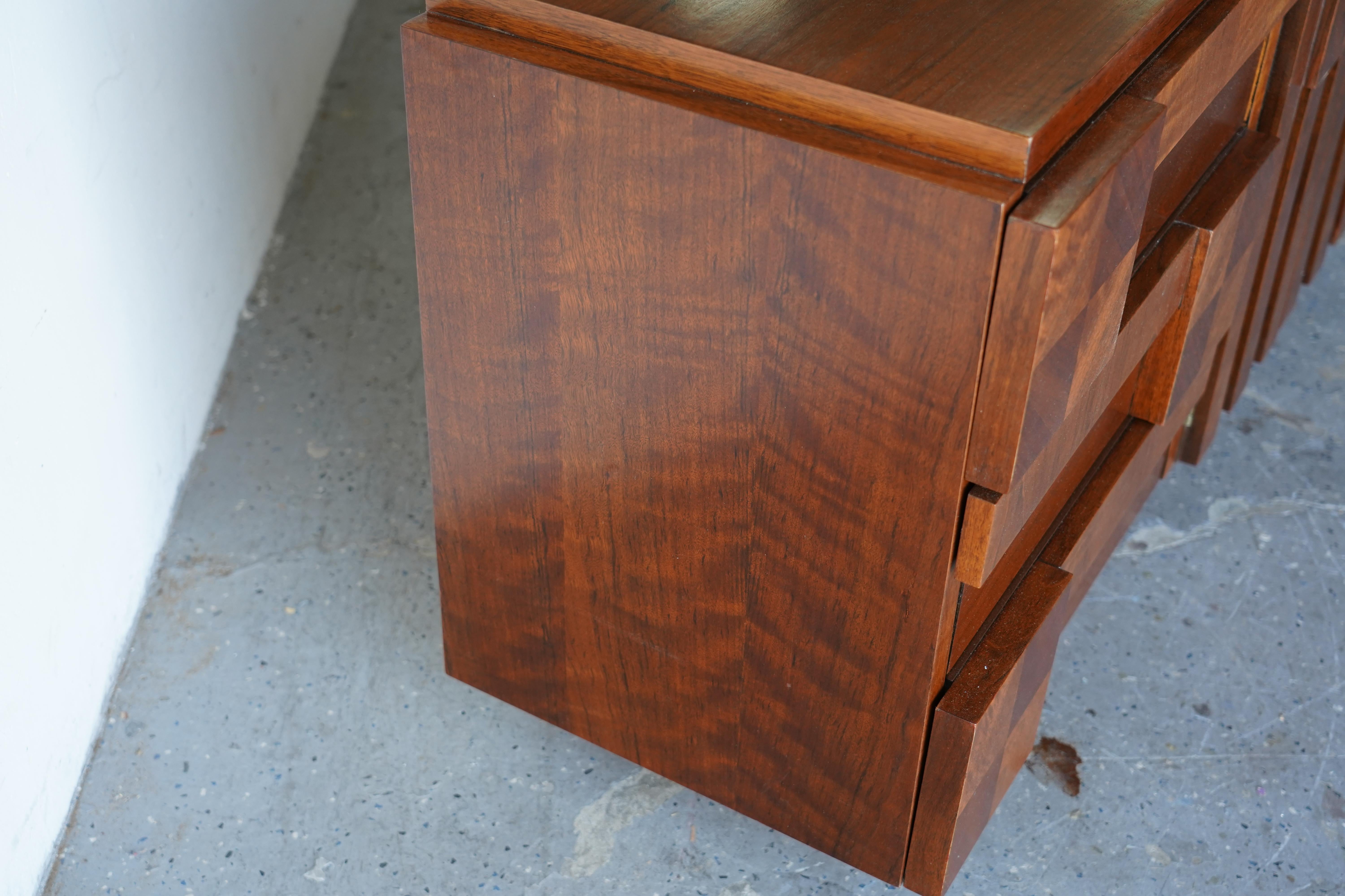Late 20th Century Mid Century Modern 9 Drawer Dresser/Credenza/Media Center Staccato Lane.