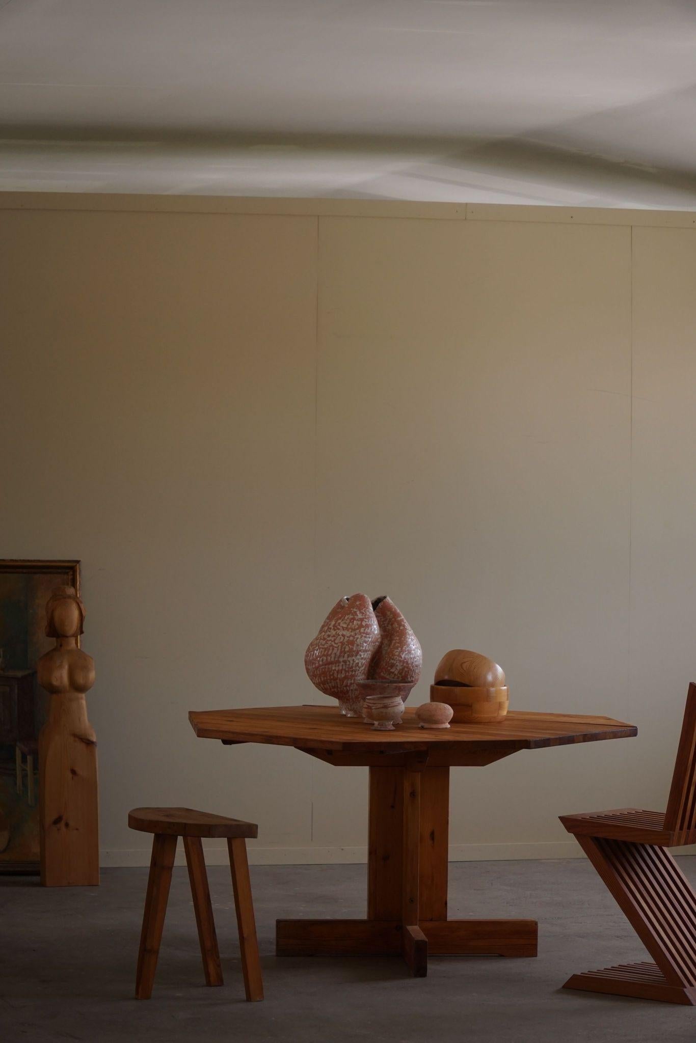 Mid Century Modern, A Asymmetric Swedish Folding / Flip Table in Pine, 1950s 7