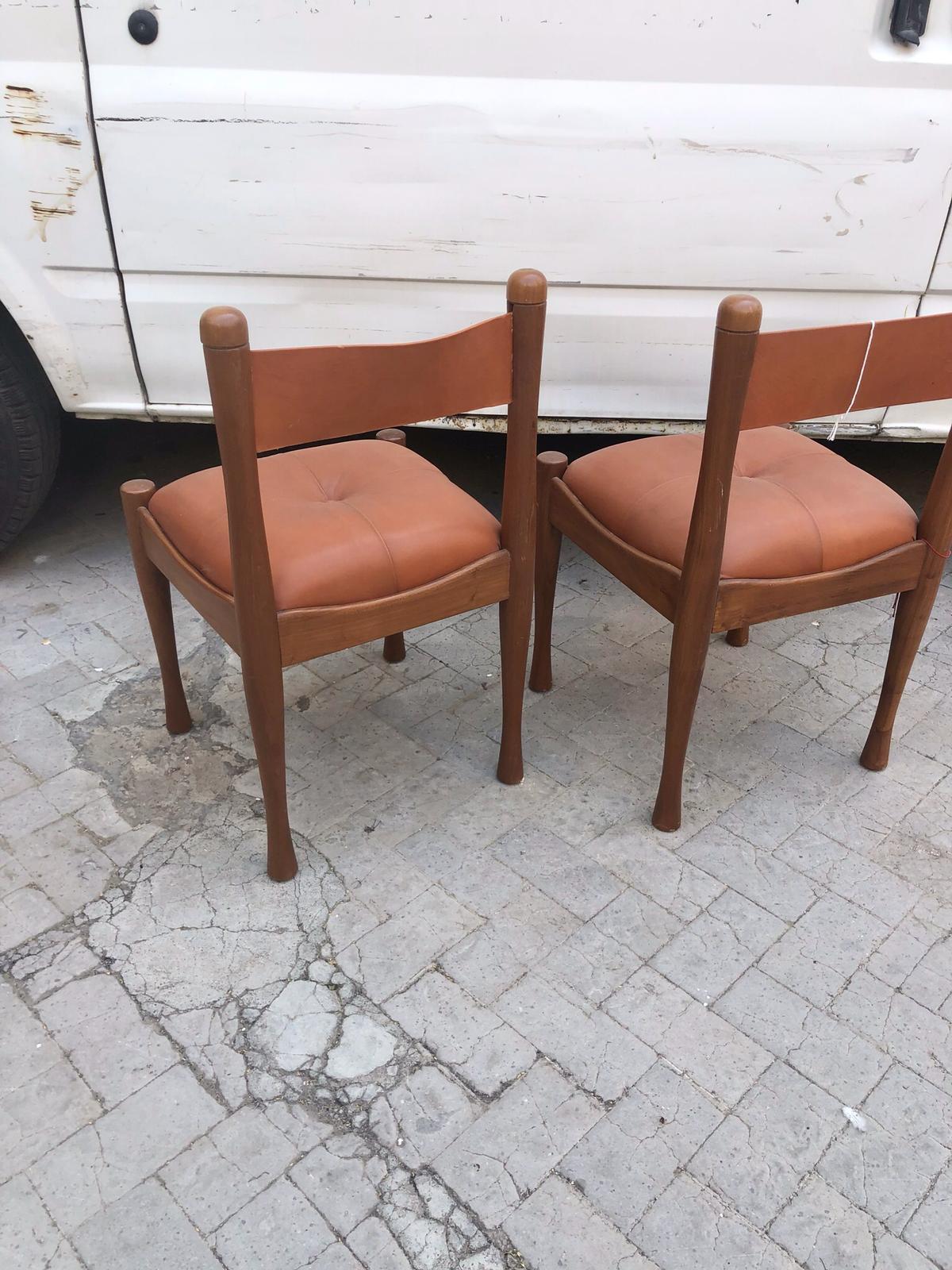 Mid-Century Modern a Pair of Dining Chairs by Silvio Coppola for Bernini, 1960s In Good Condition In Catania, IT