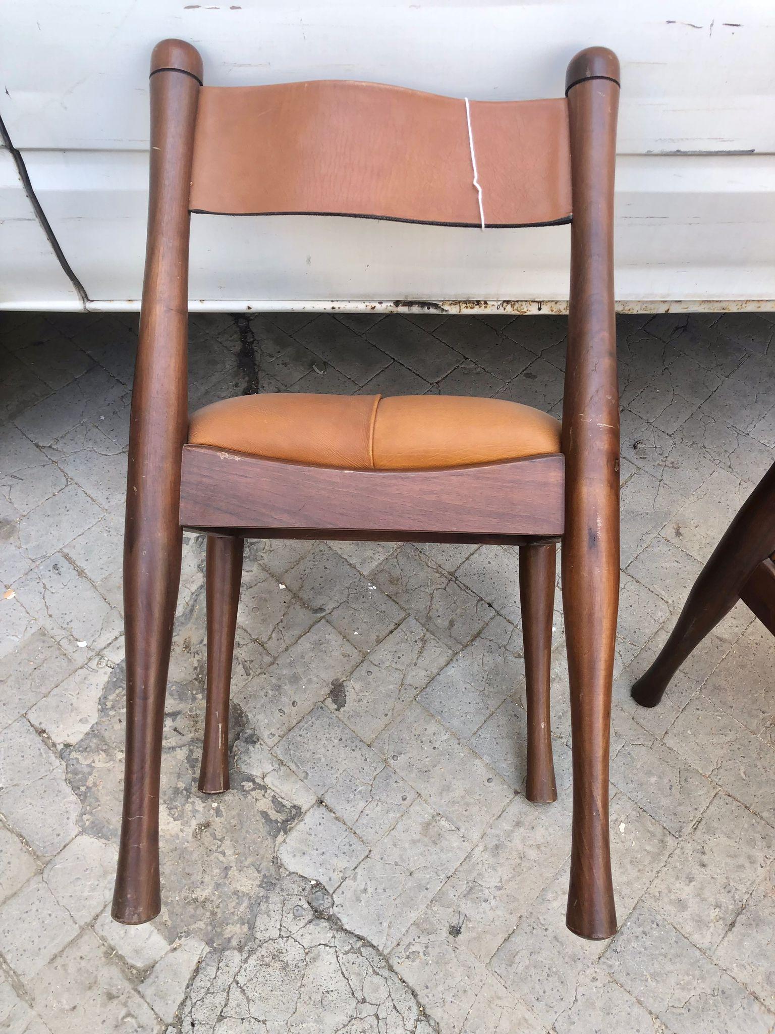 Mid Century Modern A Pair of Dining Chairs by Silvio Coppola for Bernini, 1960s 2