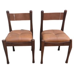 Mid Century Modern A Pair of Dining Chairs by Silvio Coppola for Bernini, 1960s