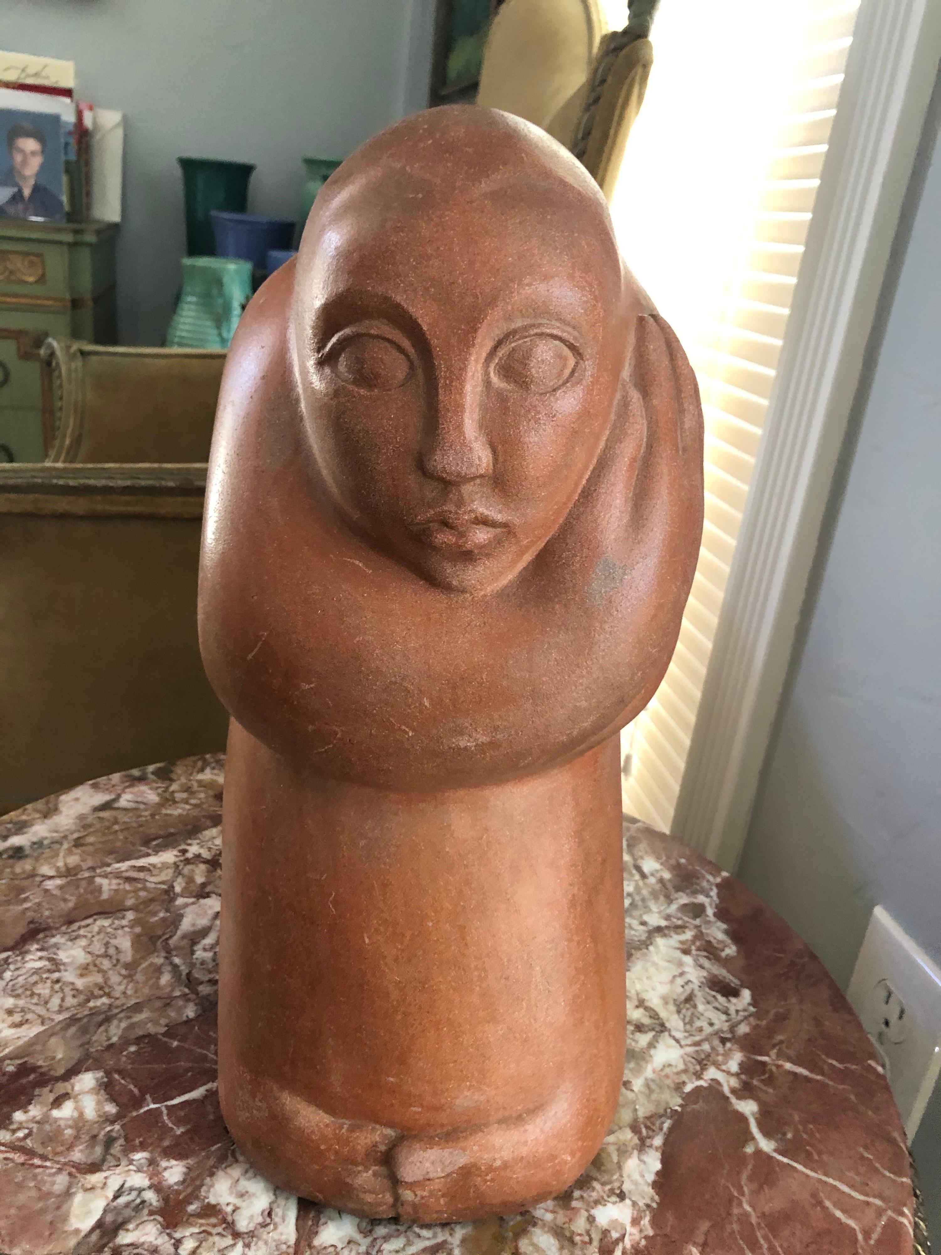 Mid-Century Modern Abstract Statue of a Woman In Good Condition In Redding, CT