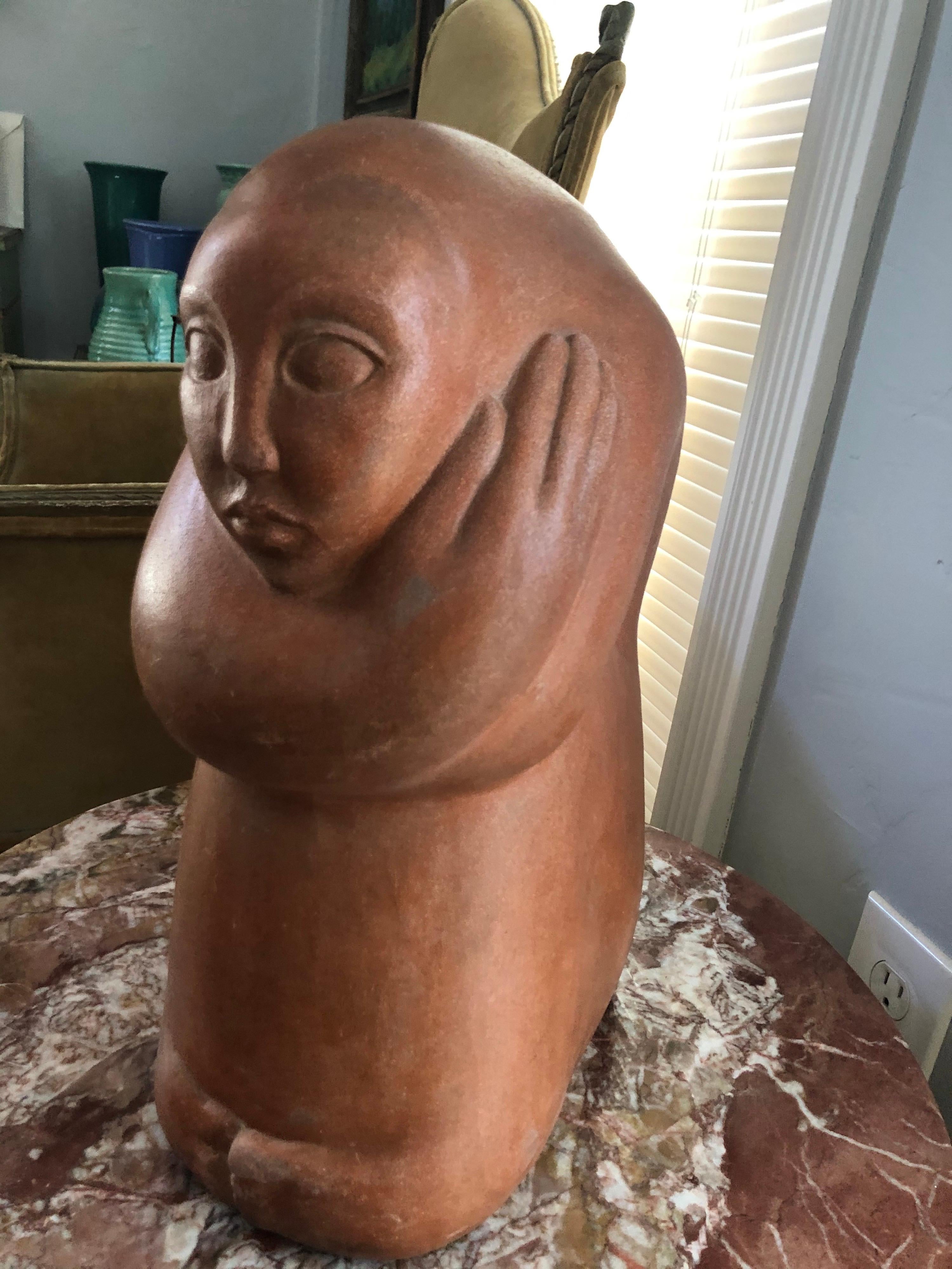 Mid-Century Modern Abstract Statue of a Woman 1