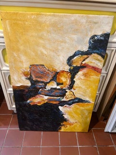 Mid Century Modern Absrtact Impasto Painting on Canvas