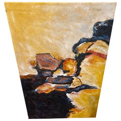Mid Century Modern Absrtact Impasto Painting on Canvas