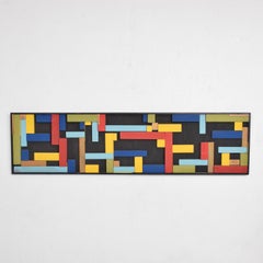 Mid-Century Modern Abstract Art, Brutalist Wood Blocks Unsigned, Modrian Era