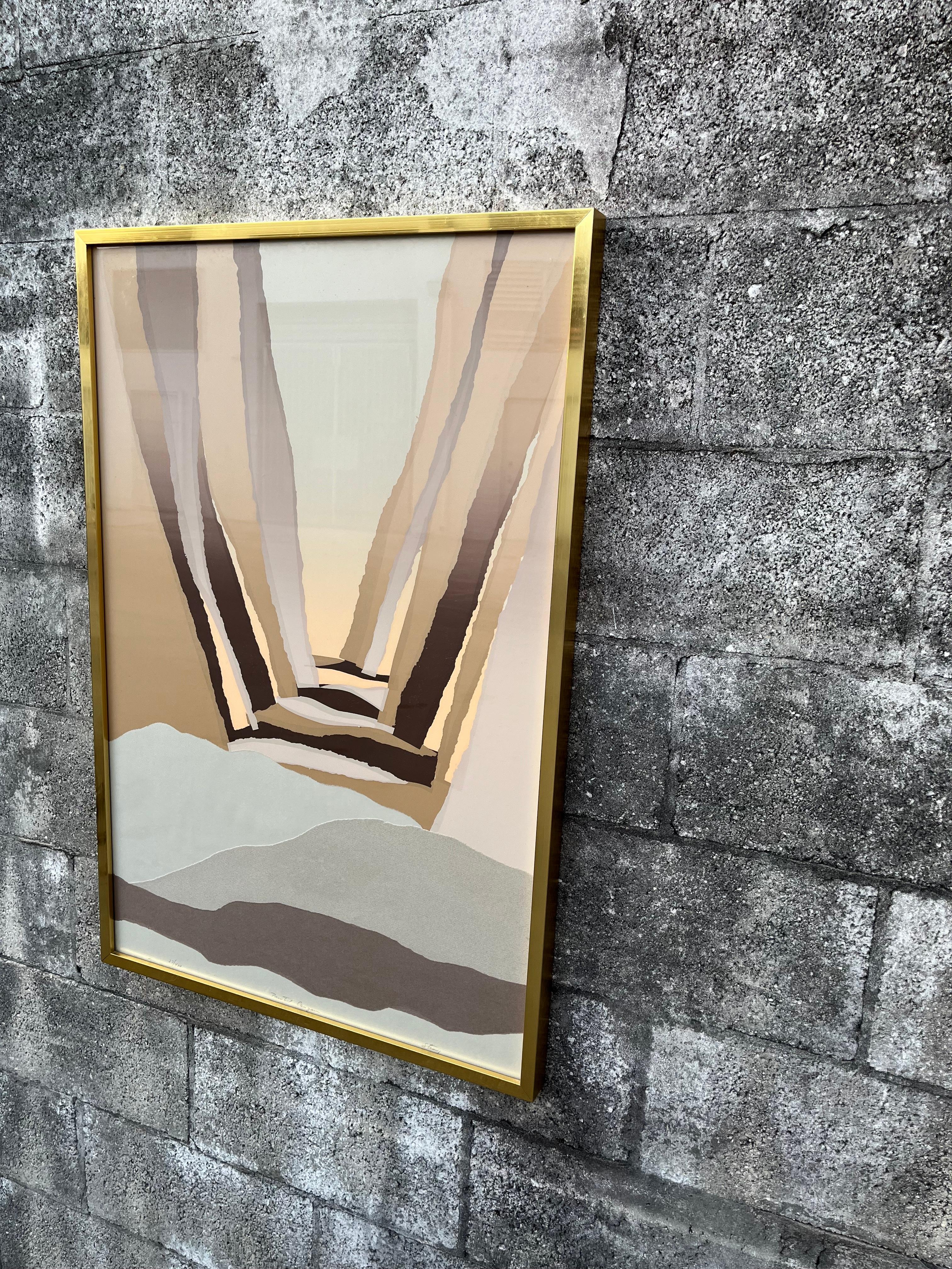 Mid-Century Modern Mid Century Modern Abstract Art Media by American Artist Harris Strong. C 1970s For Sale