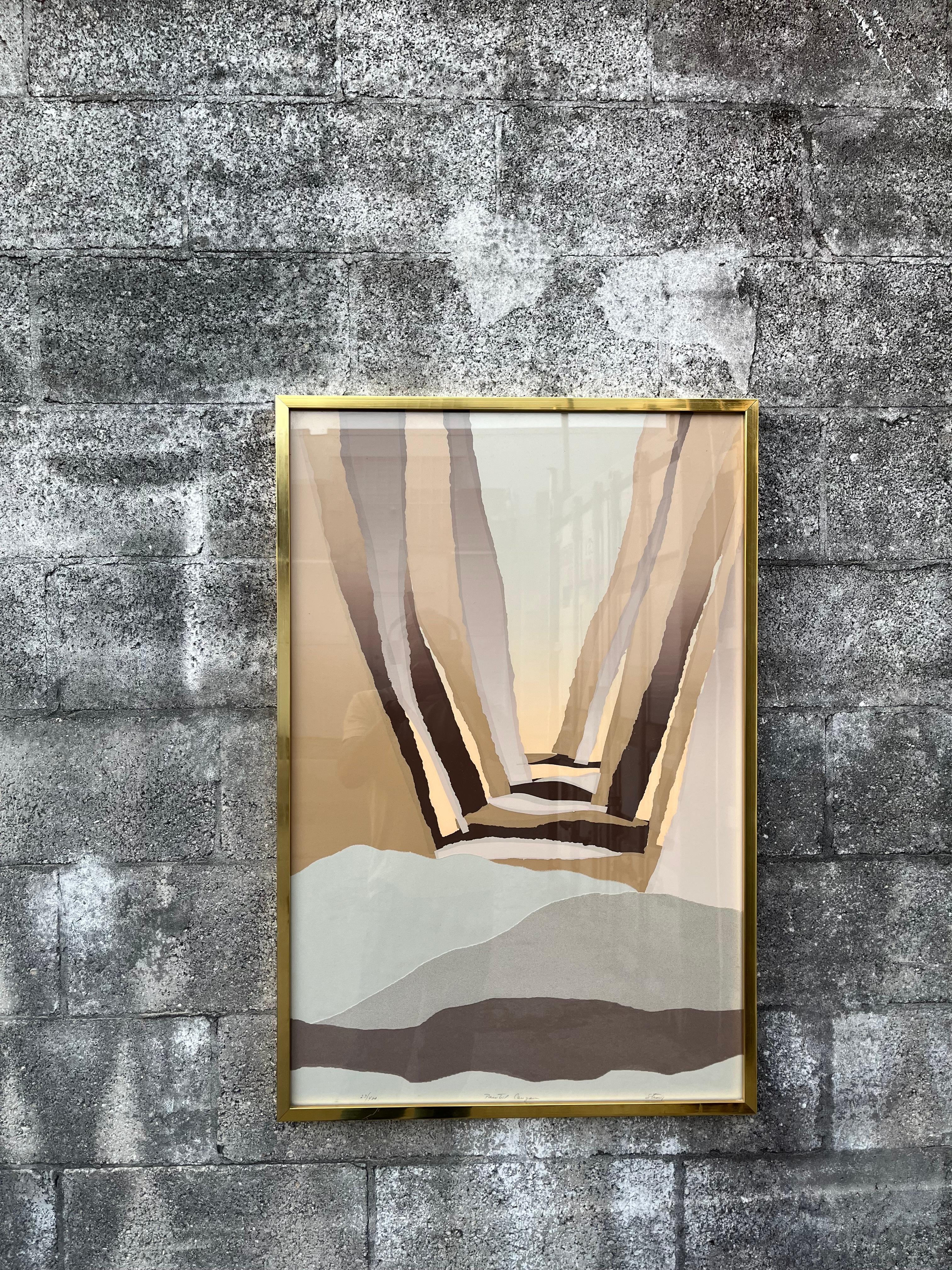Mid-20th Century Mid Century Modern Abstract Art Media by American Artist Harris Strong. C 1970s For Sale