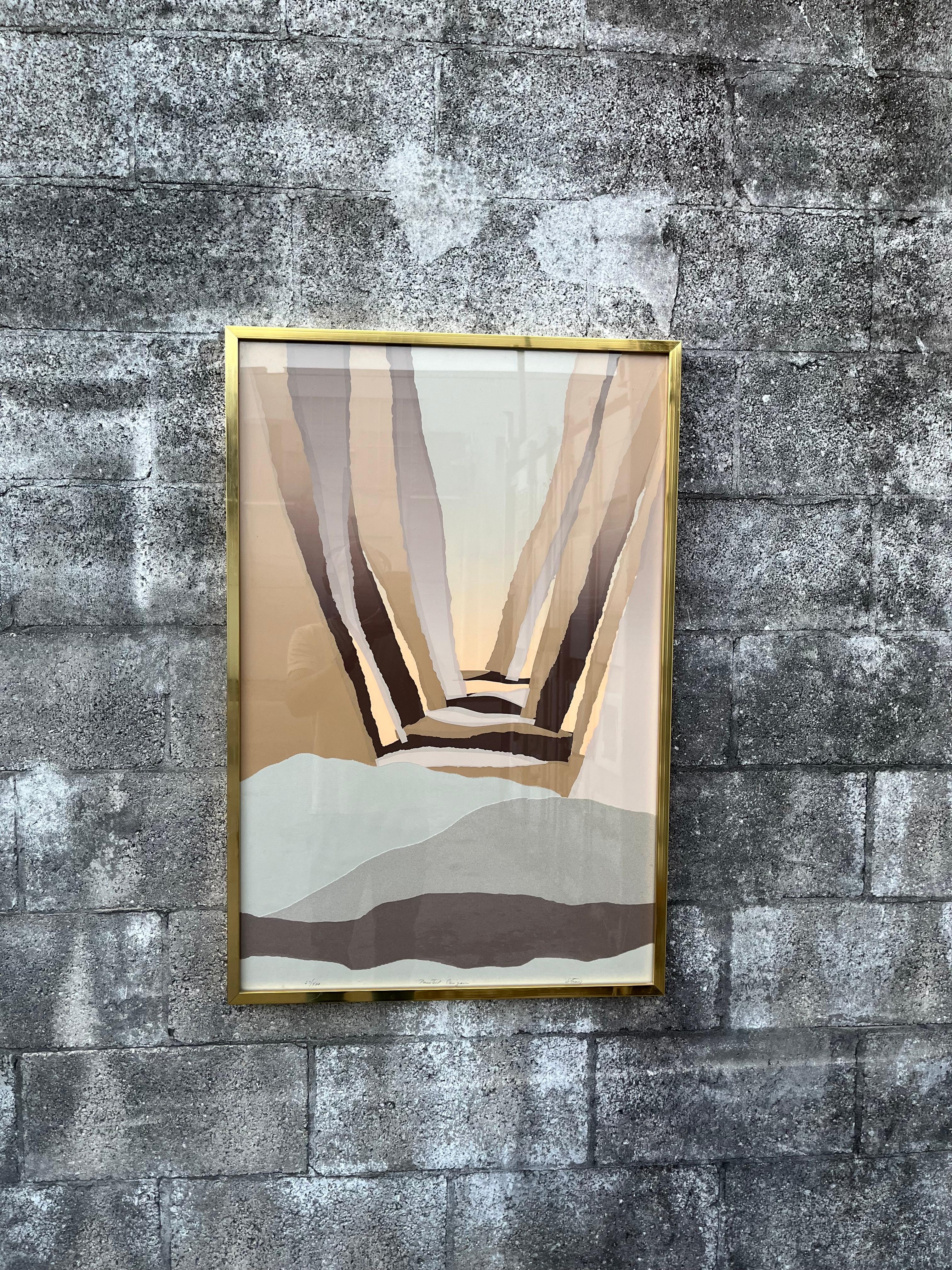 Mid Century Modern Abstract Art Media by American Artist Harris Strong. C 1970s For Sale 1