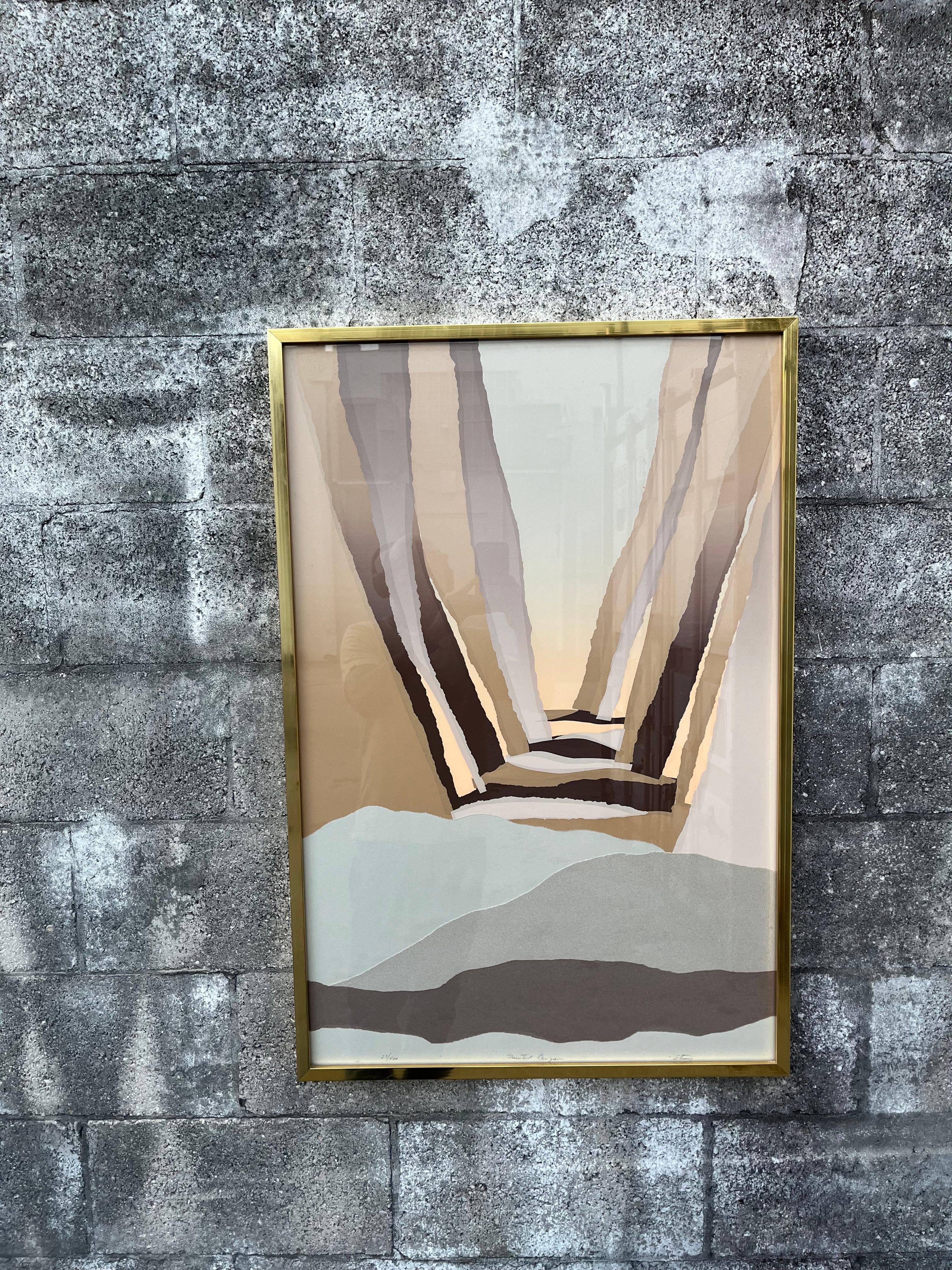Mid Century Modern Abstract Art Media by American Artist Harris Strong. C 1970s For Sale 2