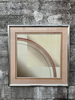 Mid Century Modern Abstract Artwork "Espacio II" by John Martineau. Circa 1970s