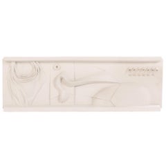 Mid-Century Modern Abstract Bas-Relief Wall Sculpture, C. 1960s.