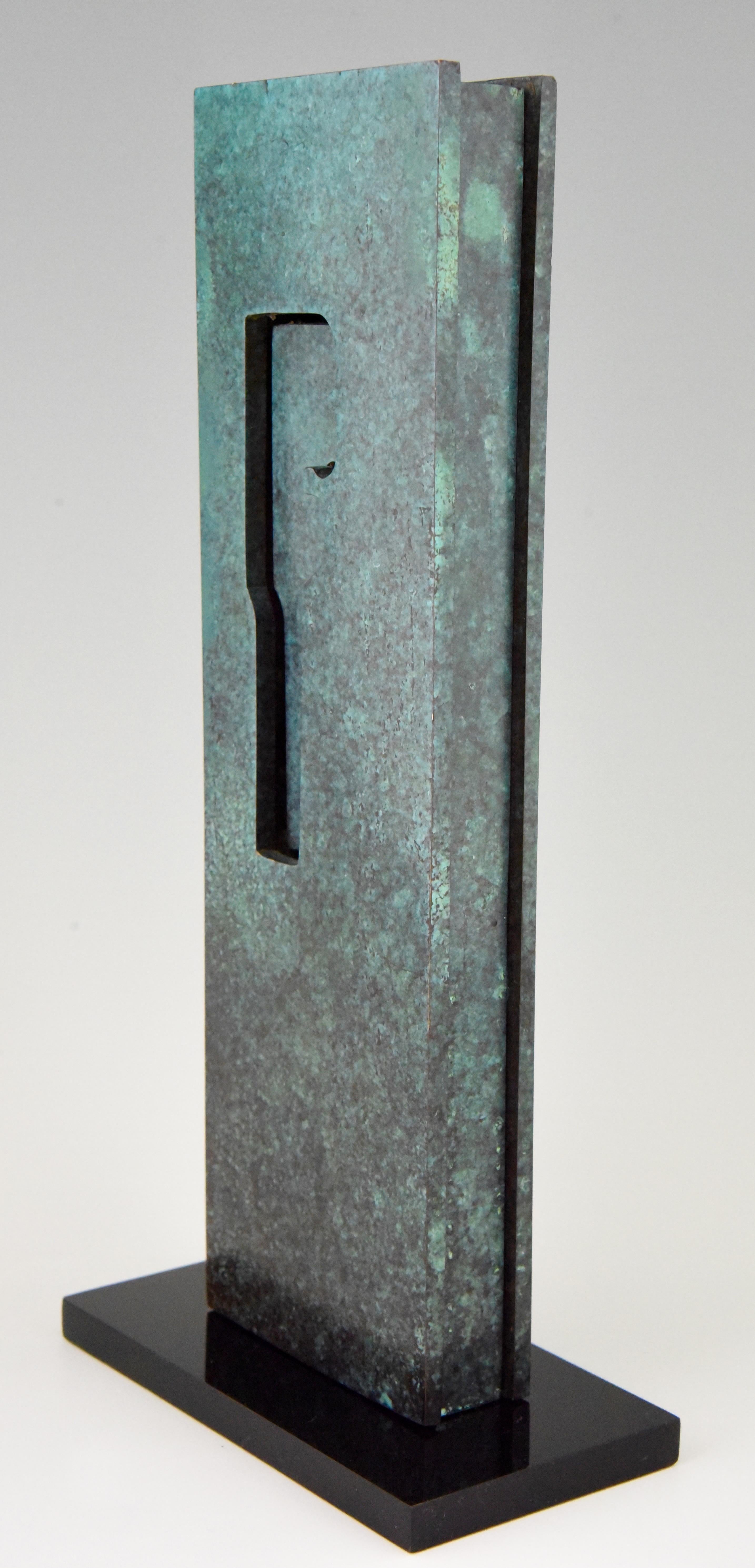 Mid-Century Modern Abstract Bronze Sculpture 1970 Felix Villamor 2
