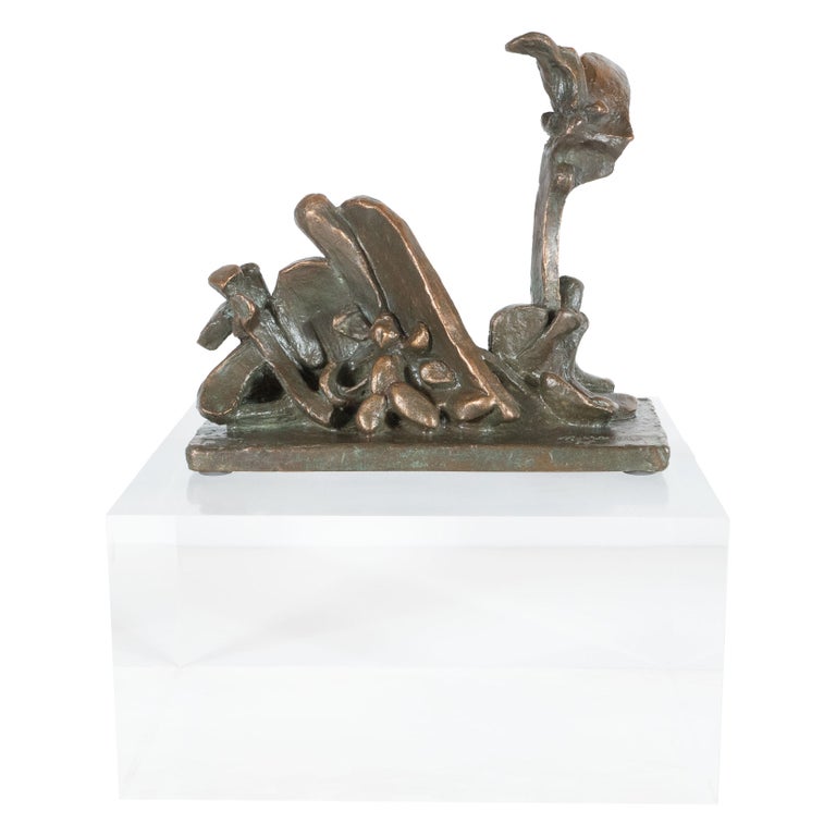 MidCentury Modern Abstract Bronze Sculpture, "Garden of Eden" by Jim