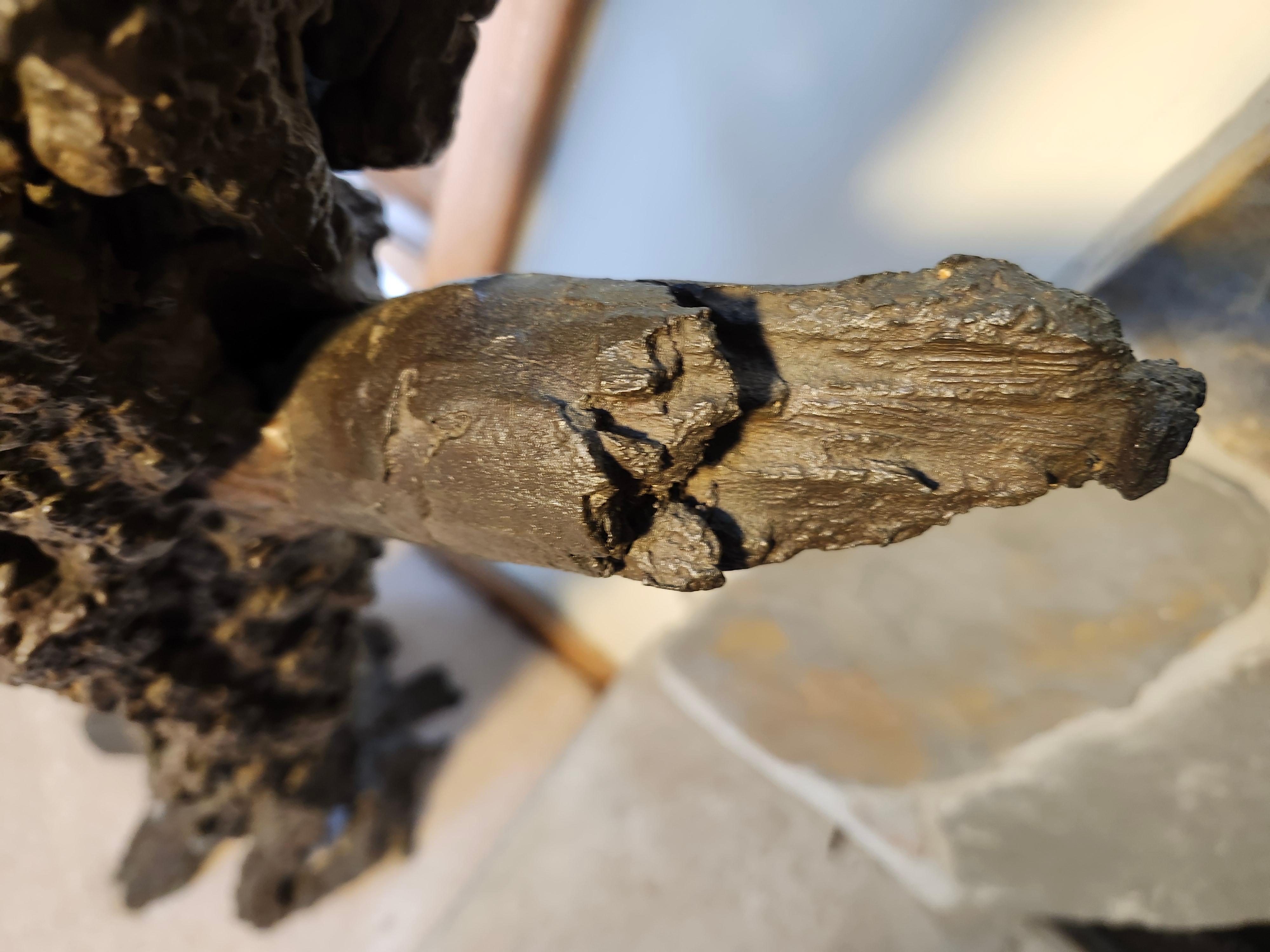 Mid Century Modern Abstract Bronze Sculpture of a Standing Tree Stump Log In Good Condition For Sale In Port Jervis, NY