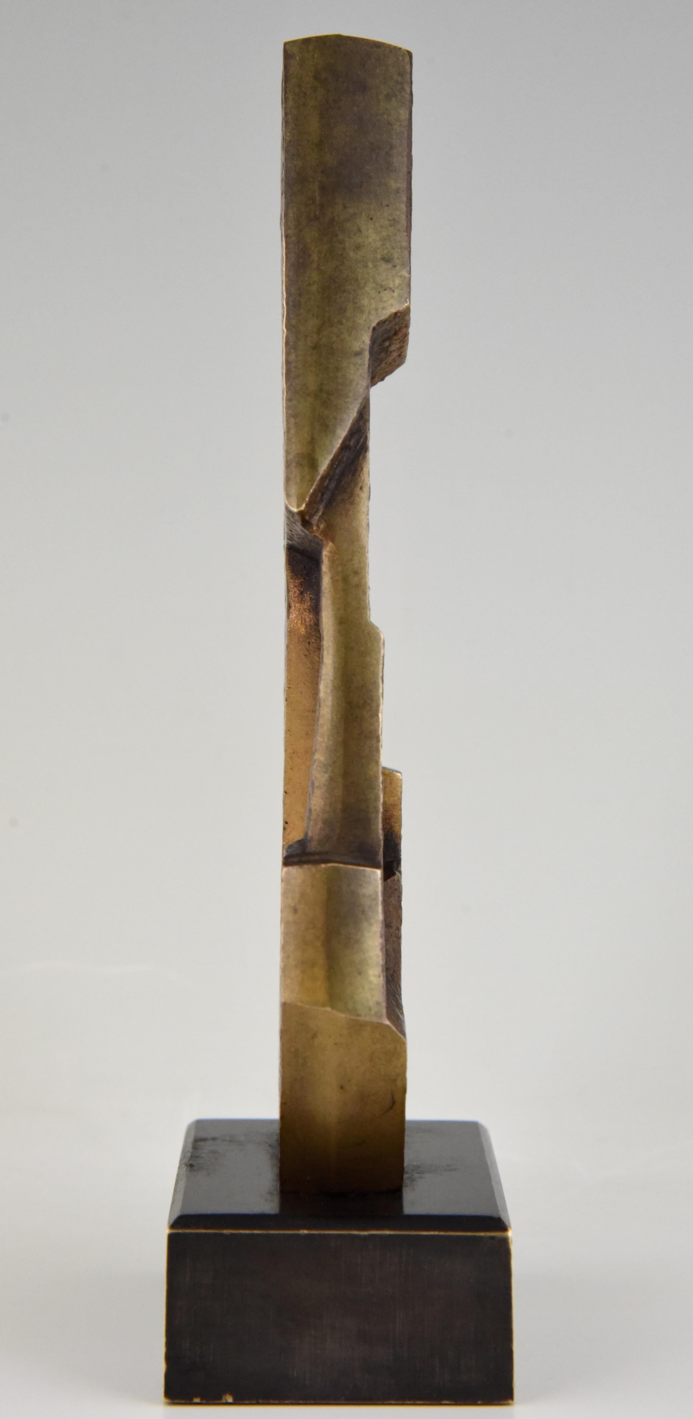 Mid-Century Modern Abstract Bronze Sculpture VSO, 1970 In Good Condition In Antwerp, BE