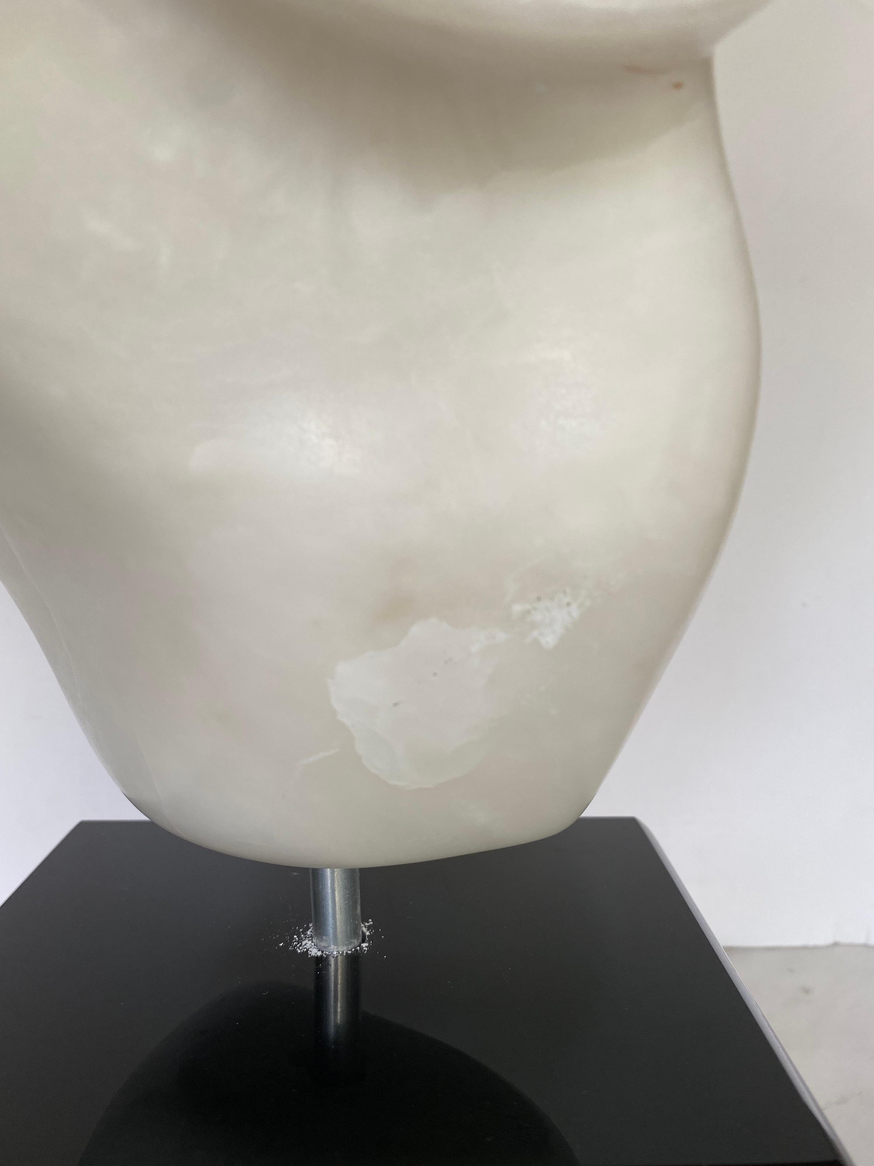 Mid-Century Modern Abstract Carved Marble Sculpture by M. Cutler 7
