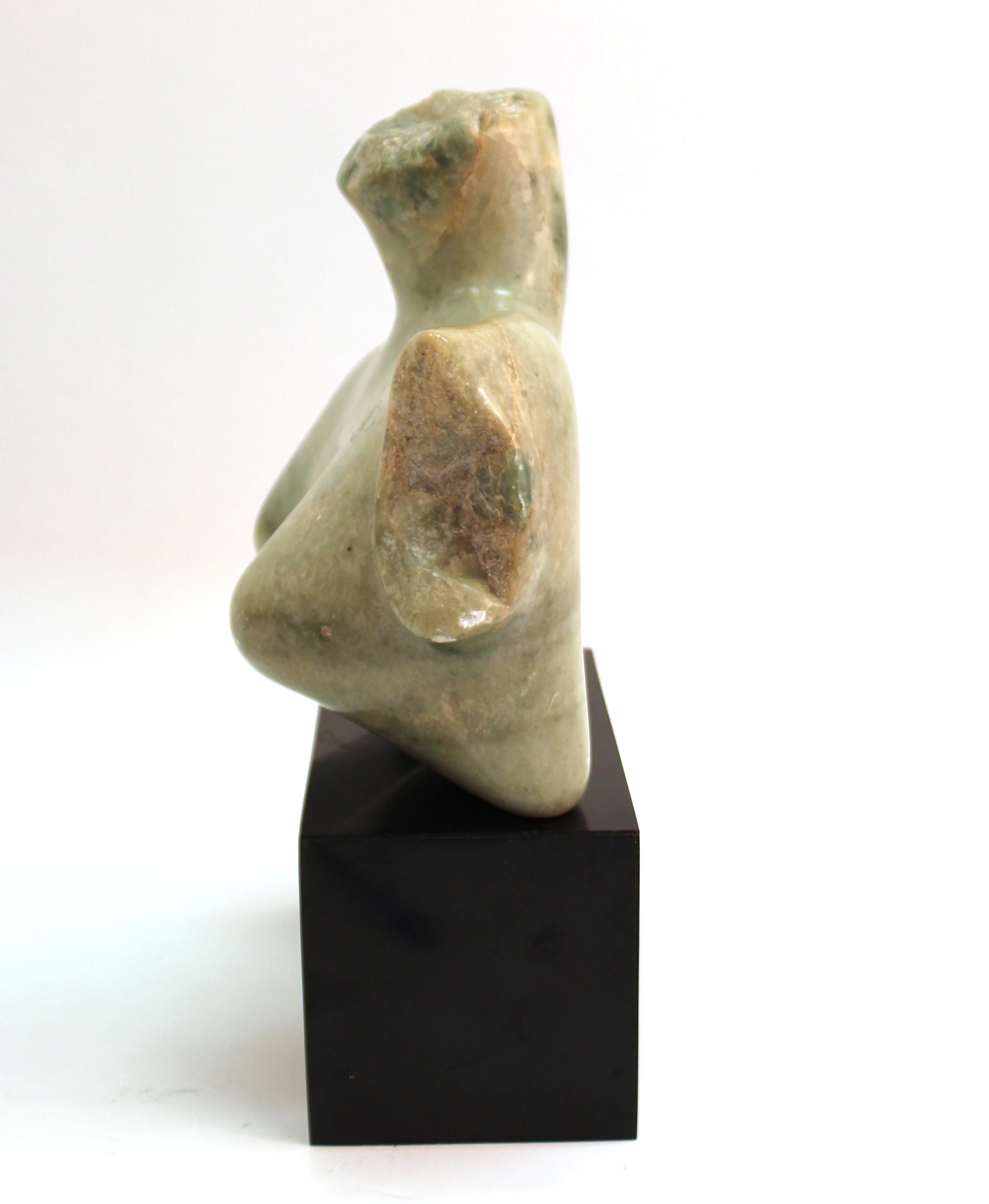 Mid-Century Modern Abstract Carved Stone Female Bust Sculpture 2