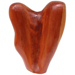 Mid-Century Modern Abstract Carved Wood Sculpture