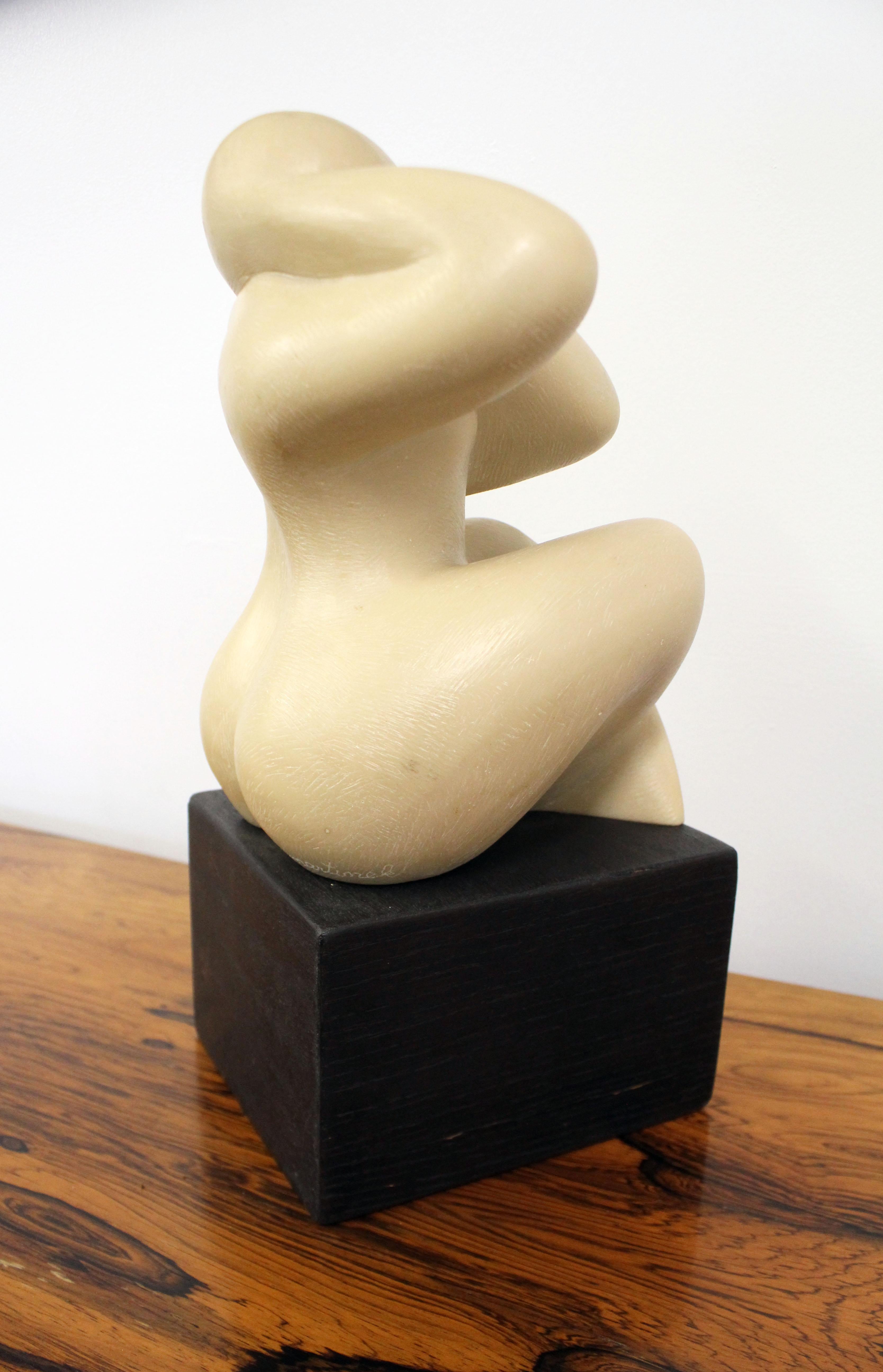 American Mid-Century Modern Abstract Cubism Nude Sculpture Curvy Woman by Joseph Martinek