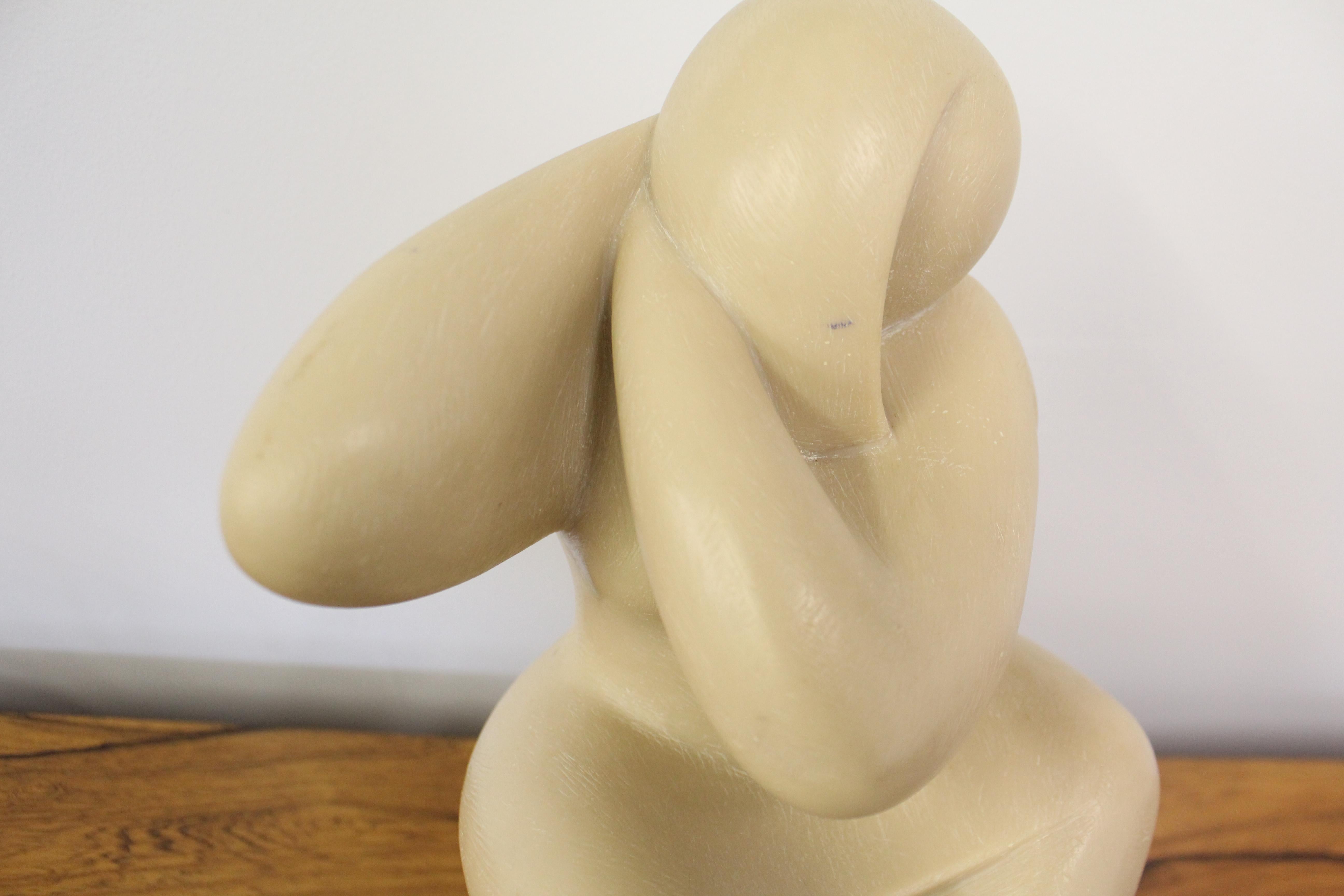 Mid-Century Modern Abstract Cubism Nude Sculpture Curvy Woman by Joseph Martinek In Good Condition In Wilmington, DE