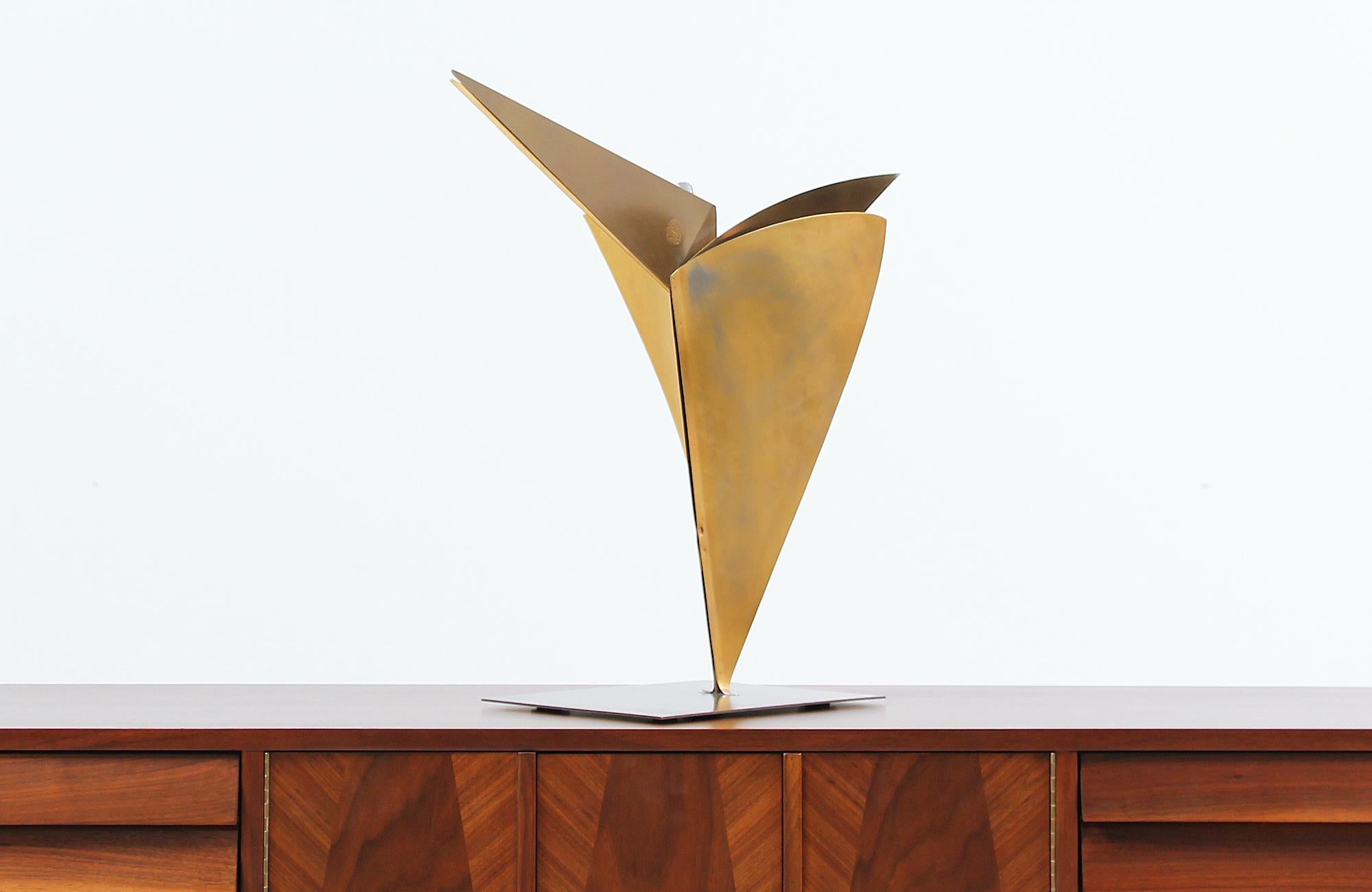 Mid-Century Modern Abstract Cubist Bird Sculpture In Excellent Condition In Los Angeles, CA