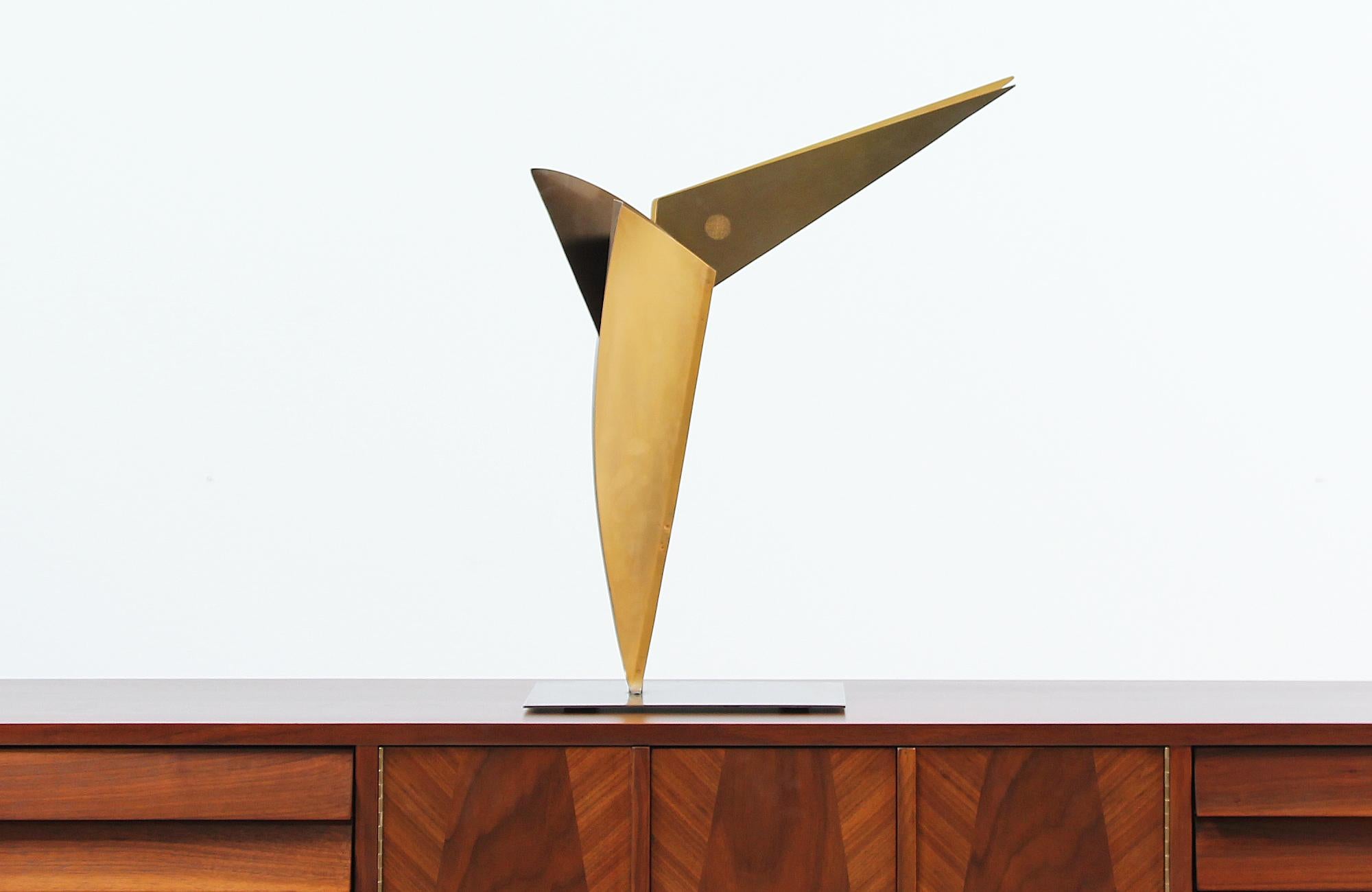 Mid-Century Modern Abstract Cubist Bird Sculpture 1