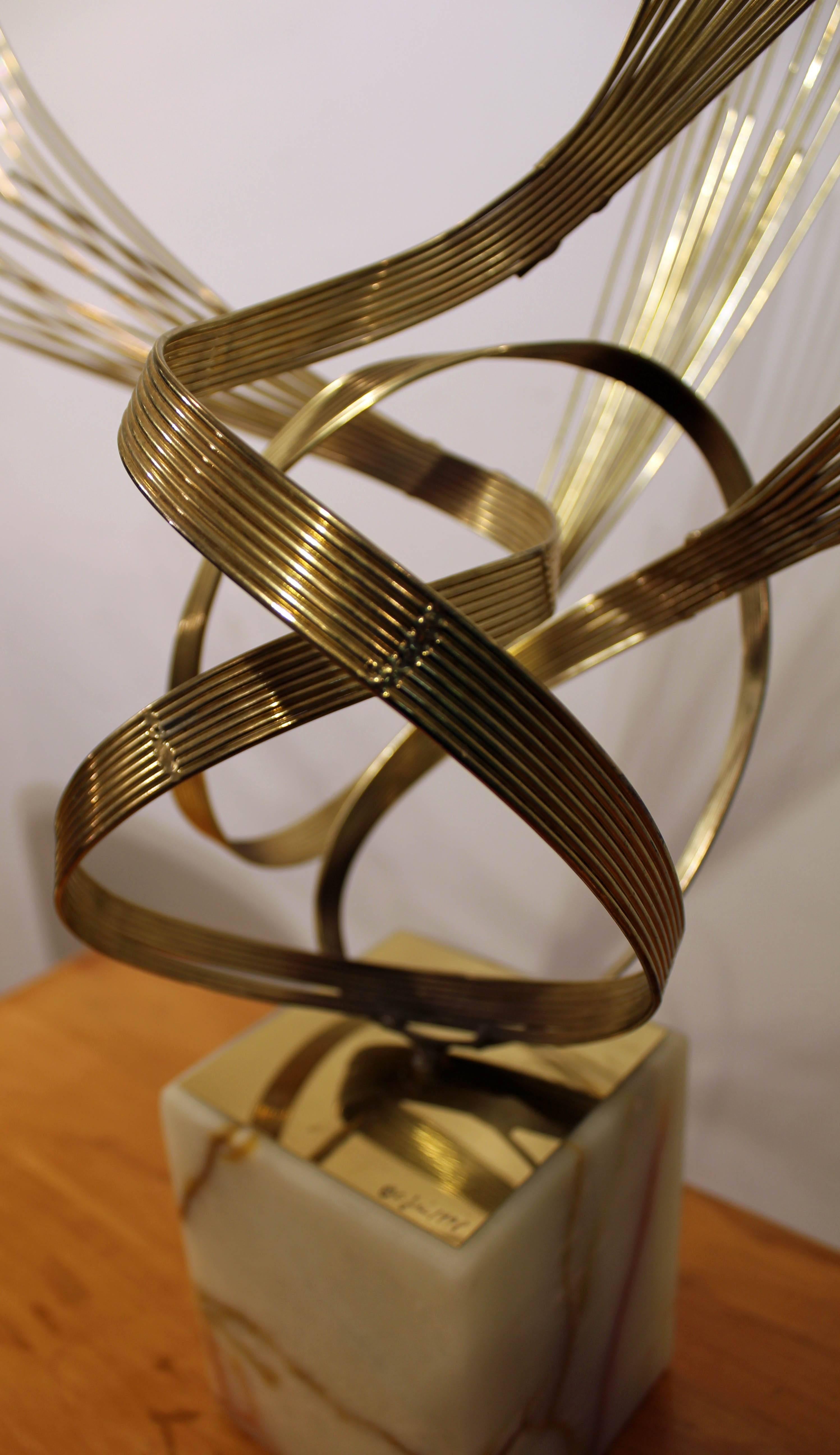 Mid Century Modern Abstract Curtis Jere Free-Form Brass Sculpture In Good Condition For Sale In Wilmington, DE