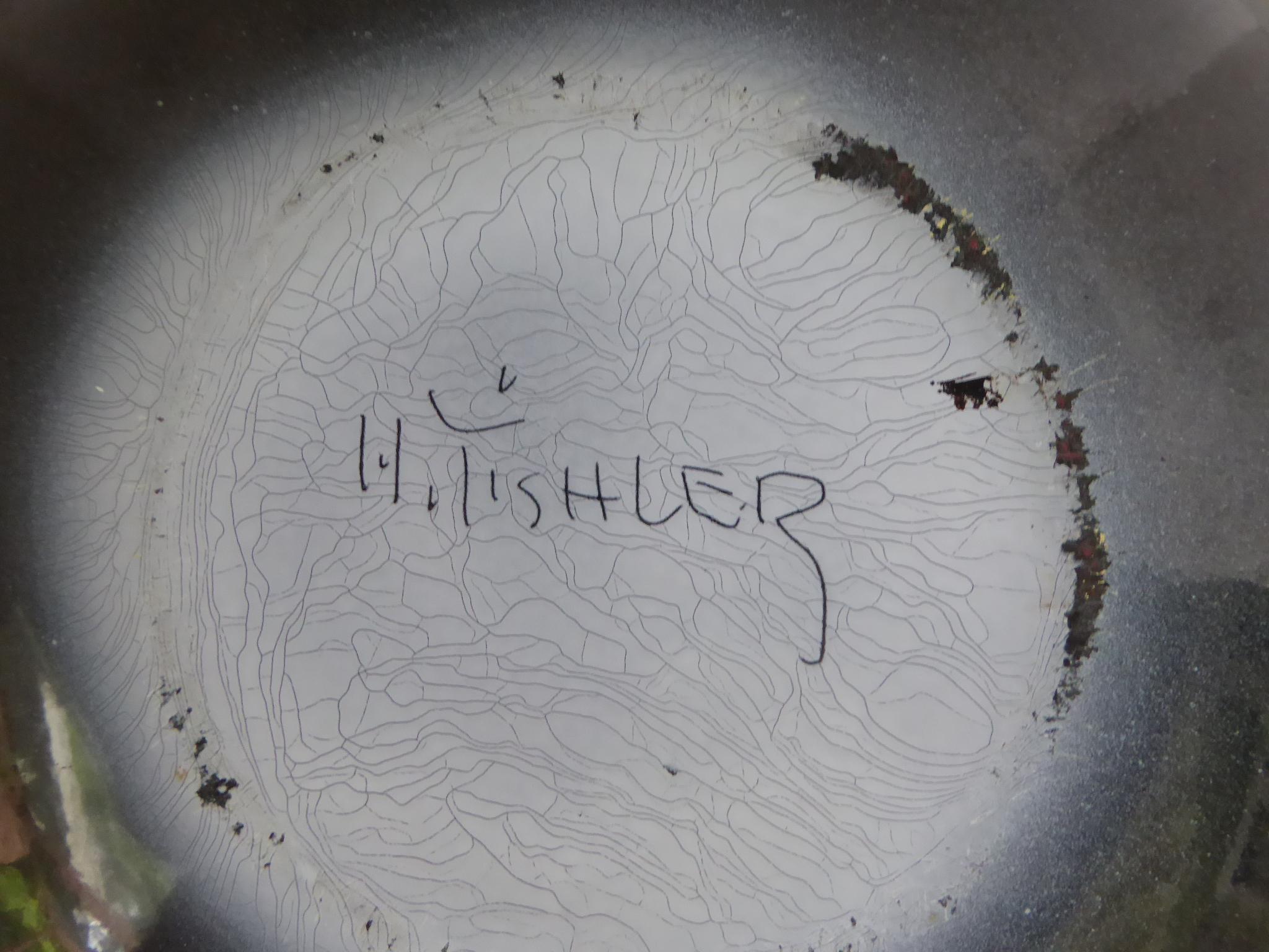 Plat en cuivre émaillé à design abstrait du milieu du siècle dernier Harold Tishler 1950s en vente 3