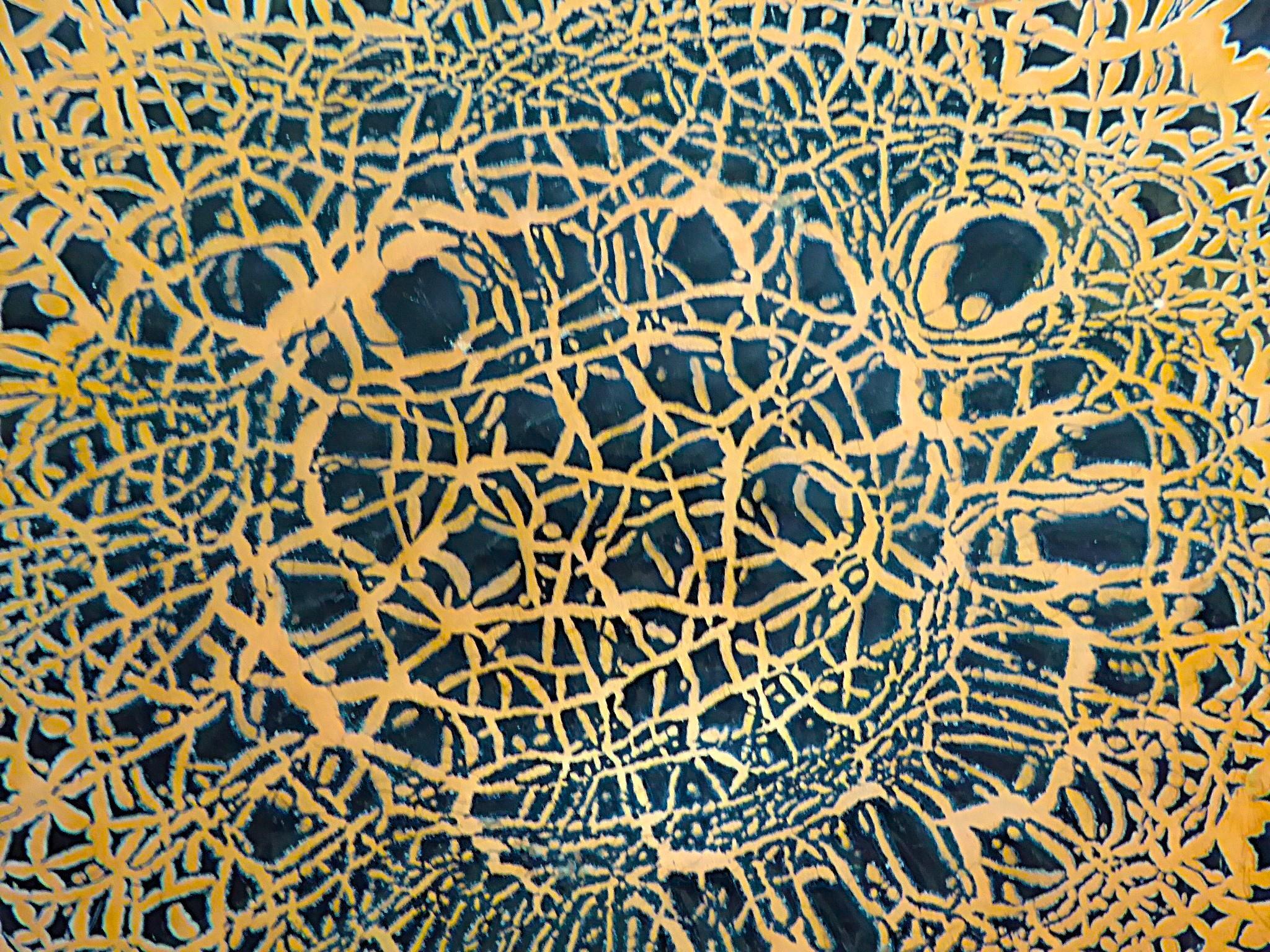 Américain Plat en cuivre émaillé à design abstrait du milieu du siècle dernier Harold Tishler 1950s en vente