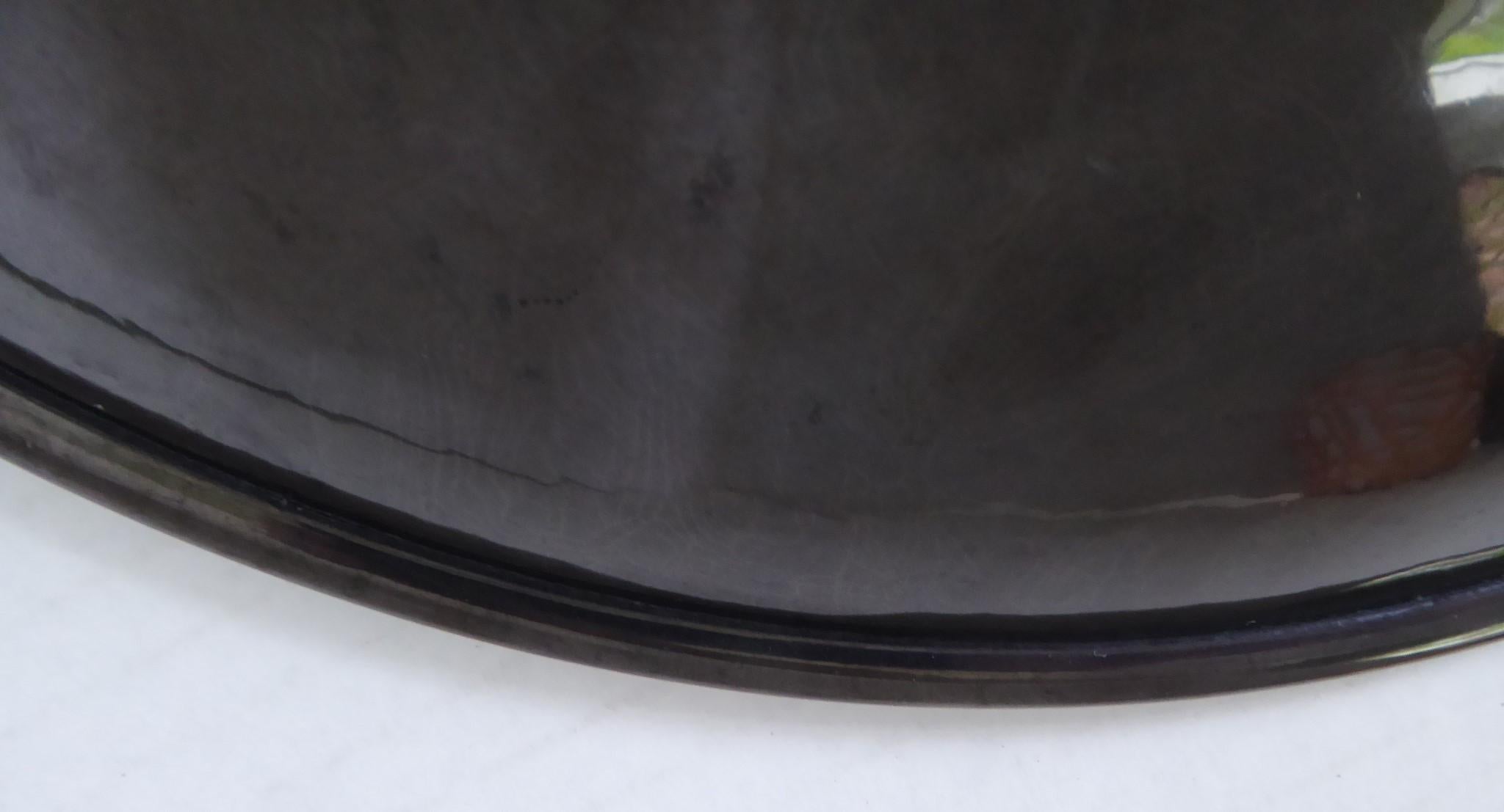 Plat en cuivre émaillé à design abstrait du milieu du siècle dernier Harold Tishler 1950s en vente 2