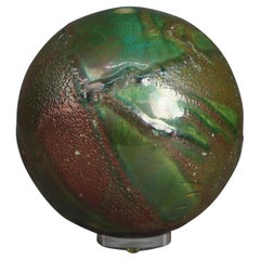 Mid Century Modern Abstract Designed Sculptural Glass Sphere & Lucite Base C1968