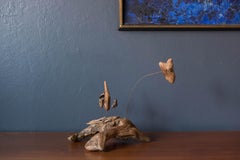 Escultura abstracta de madera de deriva suspendida de mediados del siglo XX